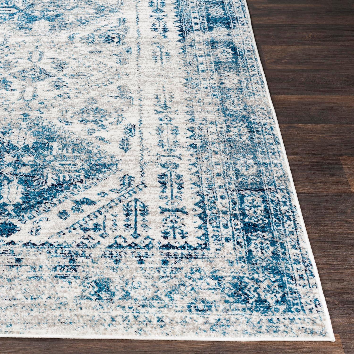 Artistic Weavers Monte Carlo Medallion Area Rug, Blue/White, 5'3" X 7'3"