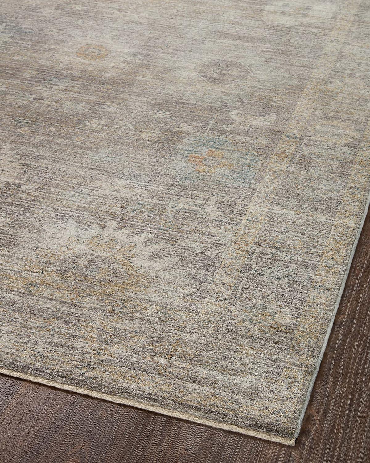 Millie Stone Natural Floral 12x16 Synthetic Area Rug