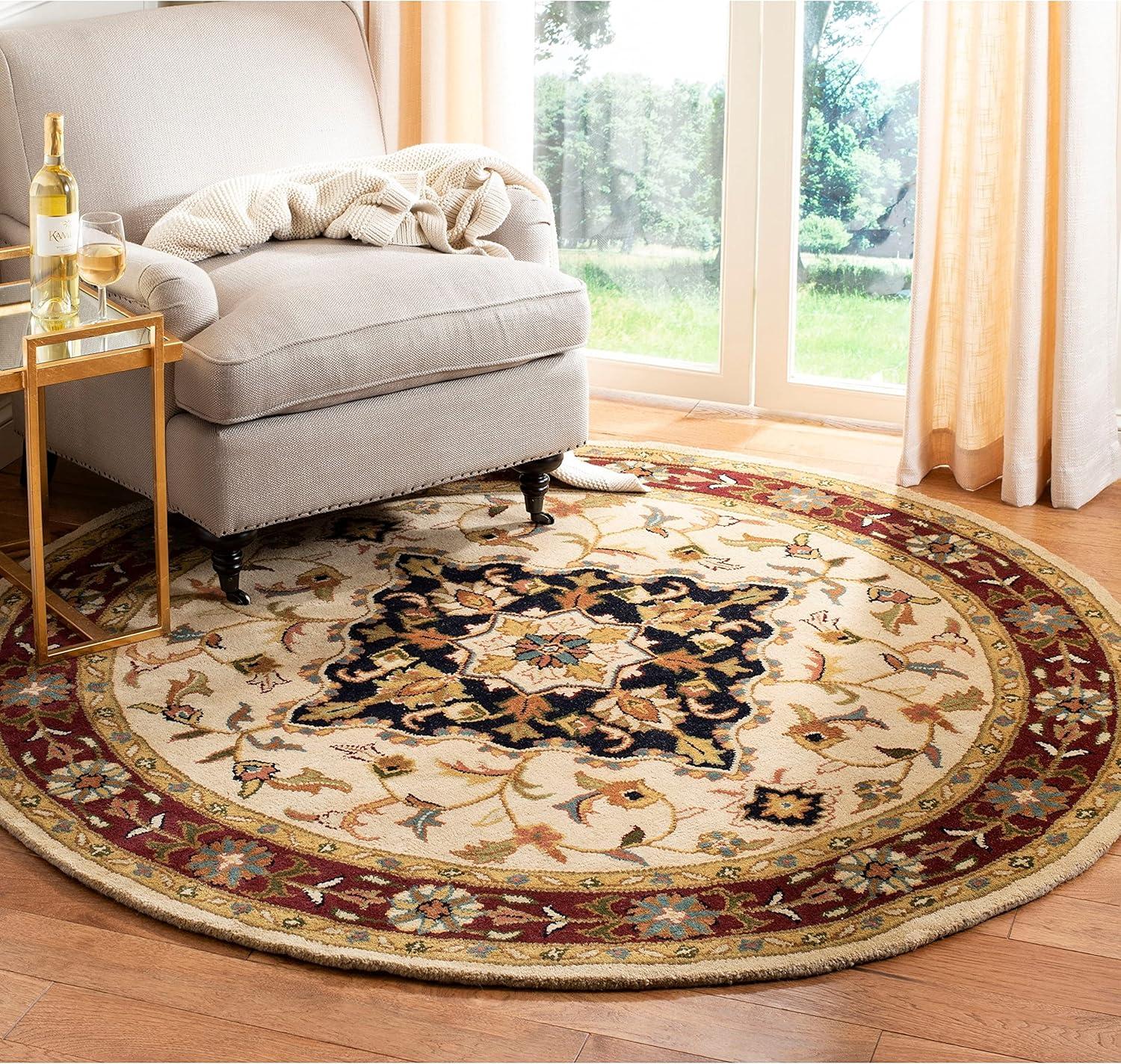 Heritage HG760 Hand Tufted Area Rug - Ivory/Red - 3'x5' - Safavieh.