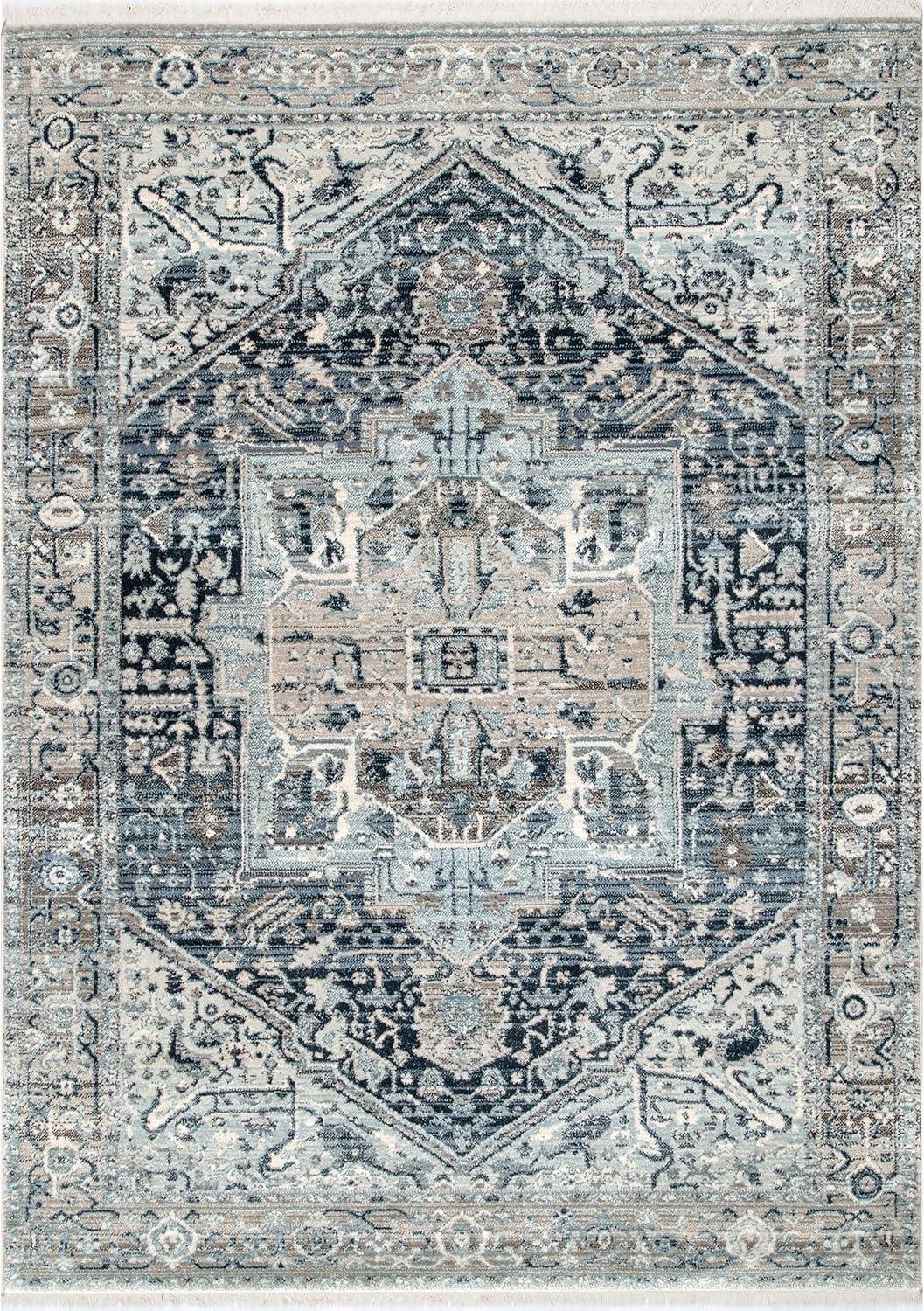 Nuloom Harriet Vintage Medallion Fringe Indoor Area Rug