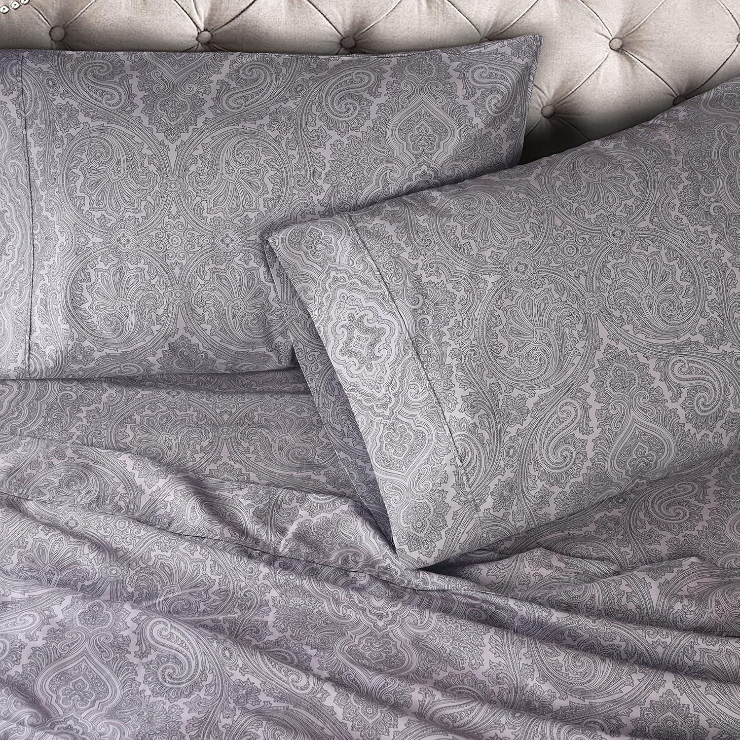 Superior Classic Paisley 600 Thread Count Cotton Blend Sateen Sheet Set