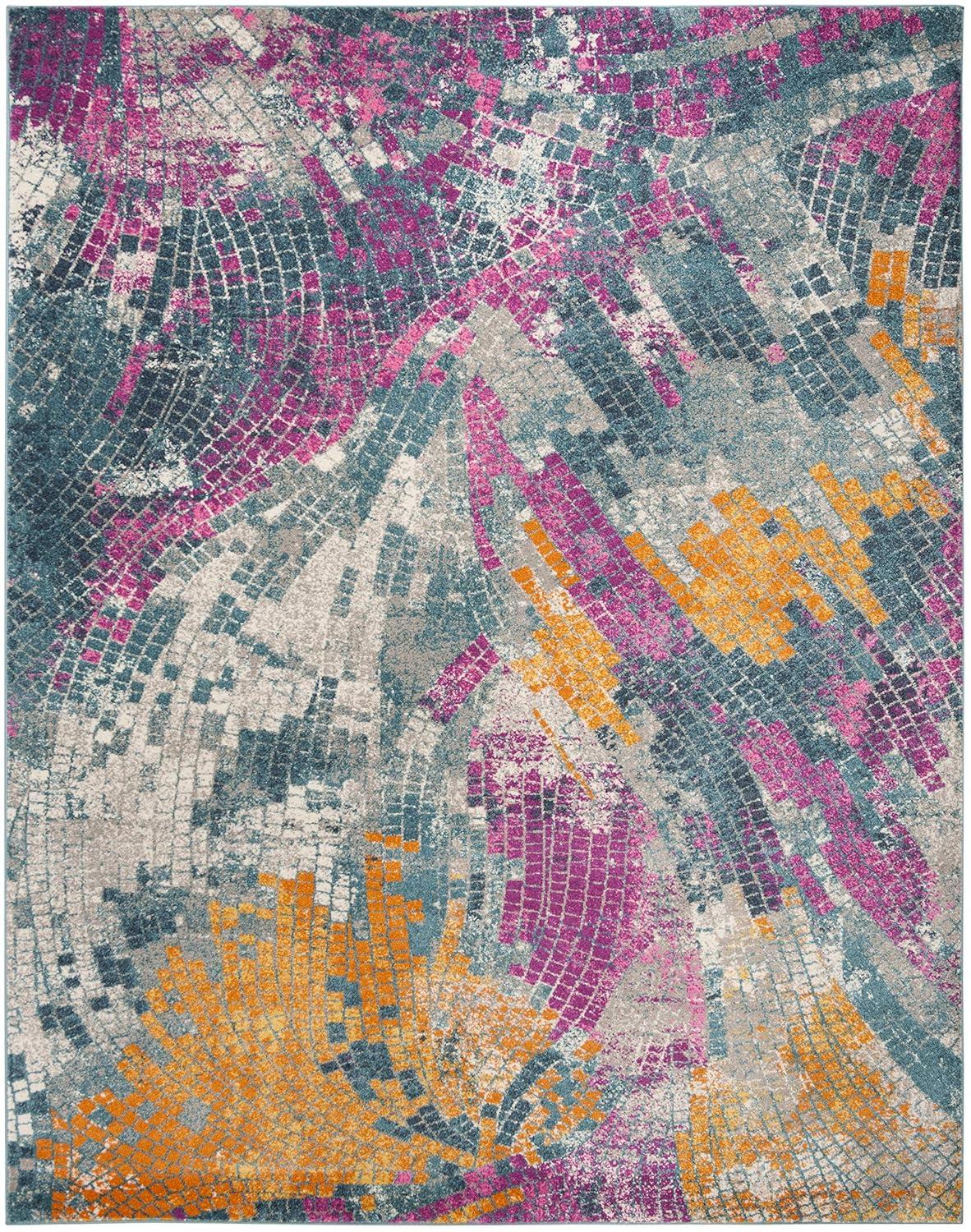 Madison MAD201 Power Loomed Indoor Area Rug - Blue/Multi - 8'x10' - Safavieh.