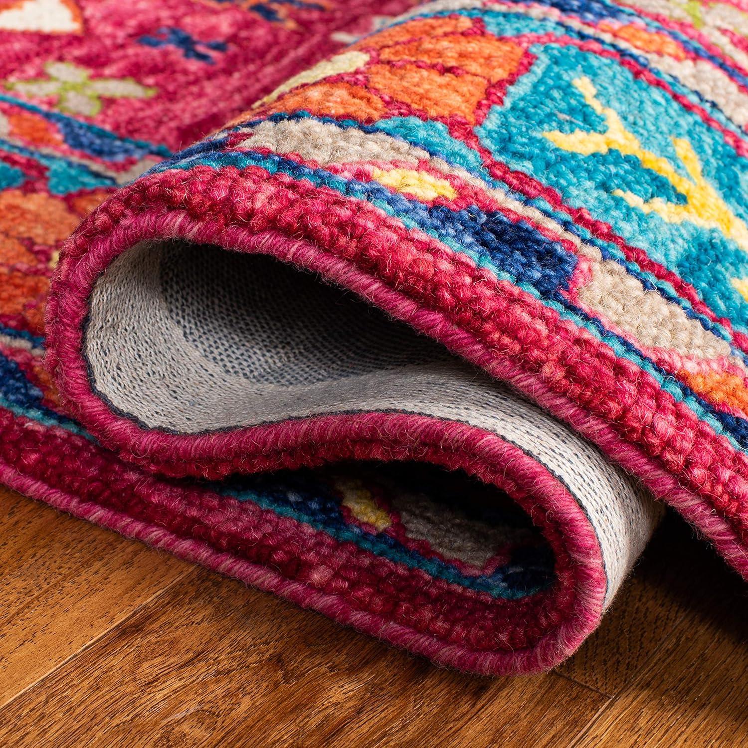 Aspen APN527 Hand Tufted Area Rug - Red/Blue - 4'x6' - Safavieh.