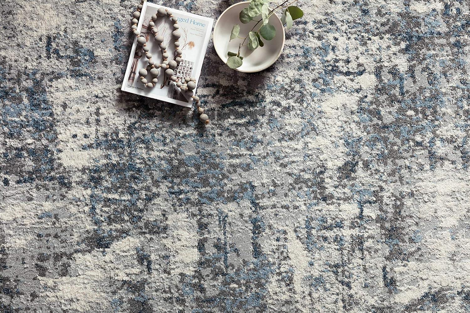 Austen Natural Ocean Abstract Washable Area Rug 5'3" x 7'7"