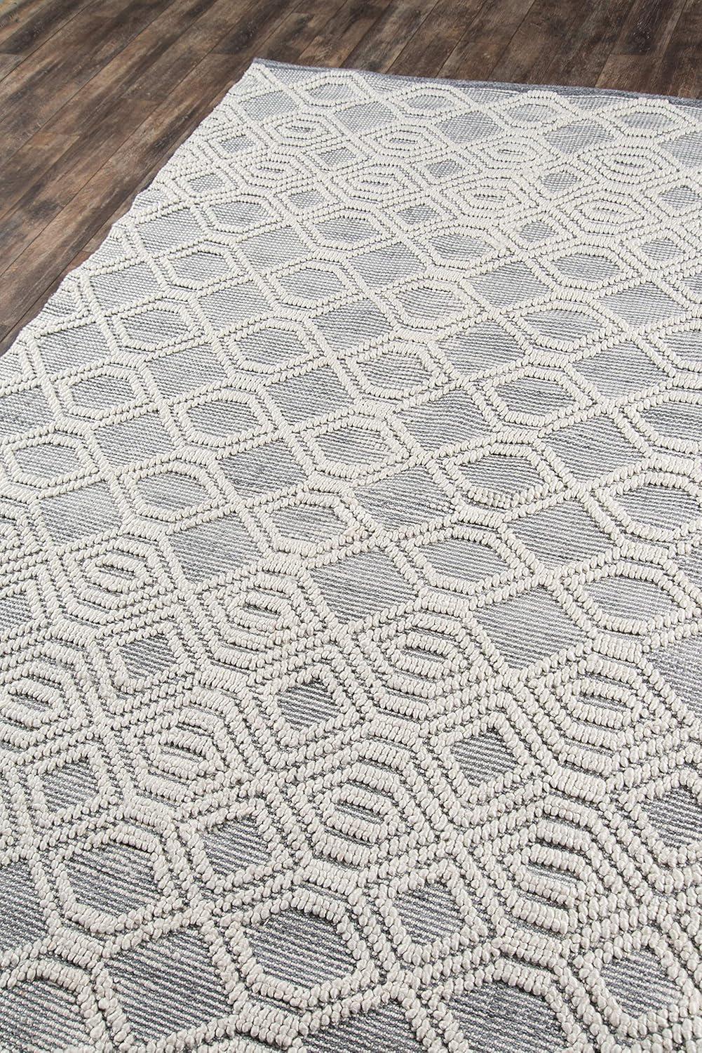 Momeni  Hermosa Hand Woven Area Rug Grey 3'6" X 5'6" 4' x 6' Indoor,Accent,Handmade Rectangle