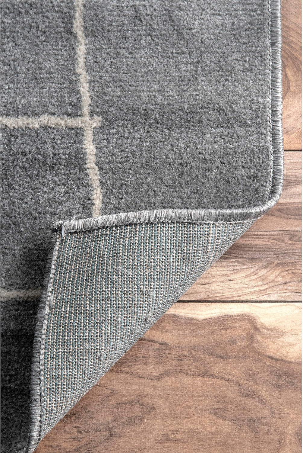 nuLOOM Abstract Vivian Runner Rug, 2' 6" x 8', Gray