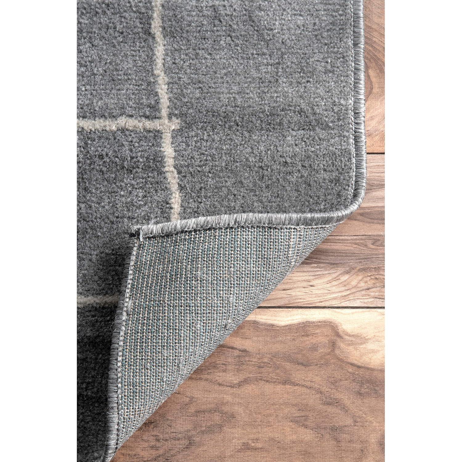 nuLOOM Abstract Vivian Runner Rug, 2' 6" x 8', Gray