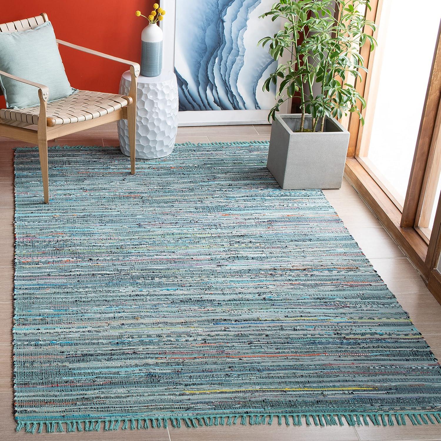 Rag Area Rug RAR127 Hand Woven Area Rug  - Safavieh