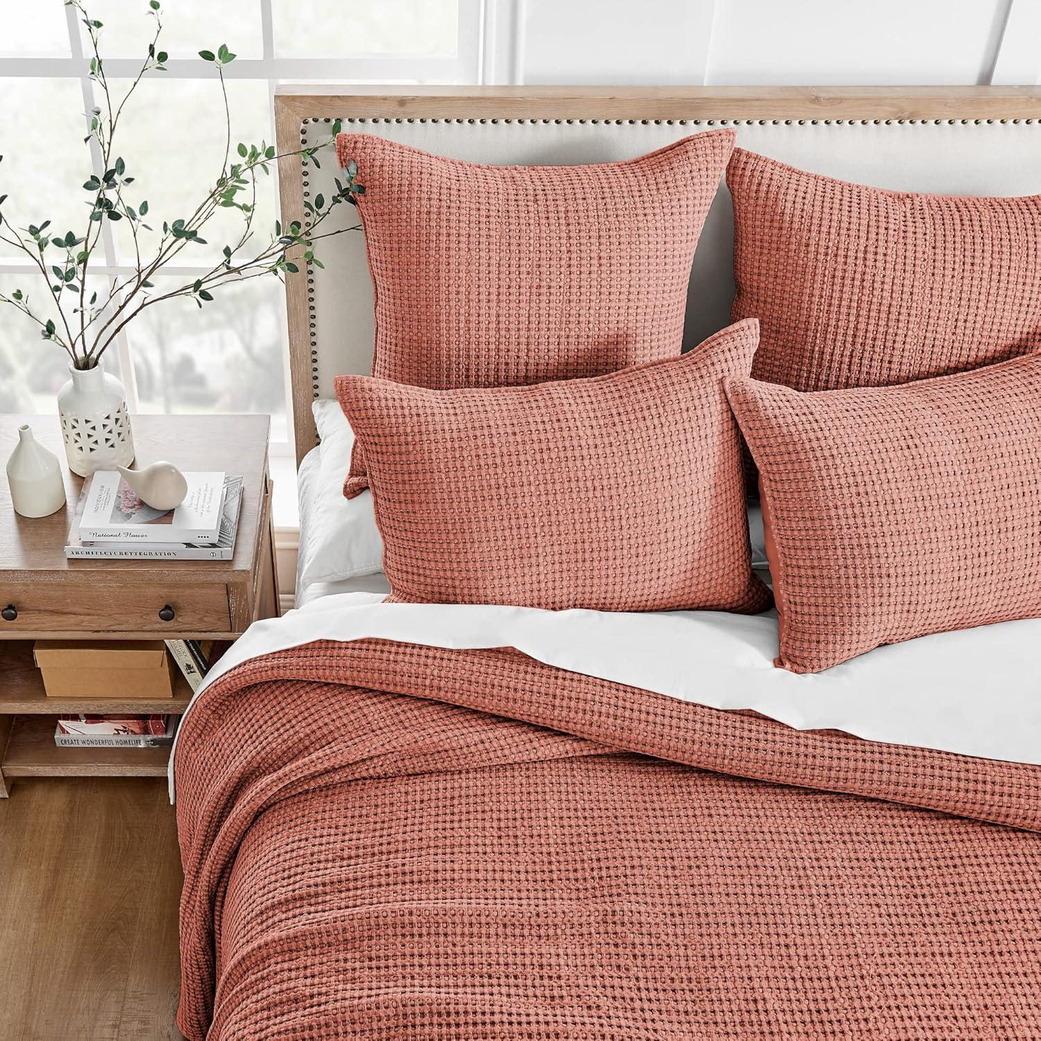 Mills Waffle Adobe King Bedspread Set - Levtex Home