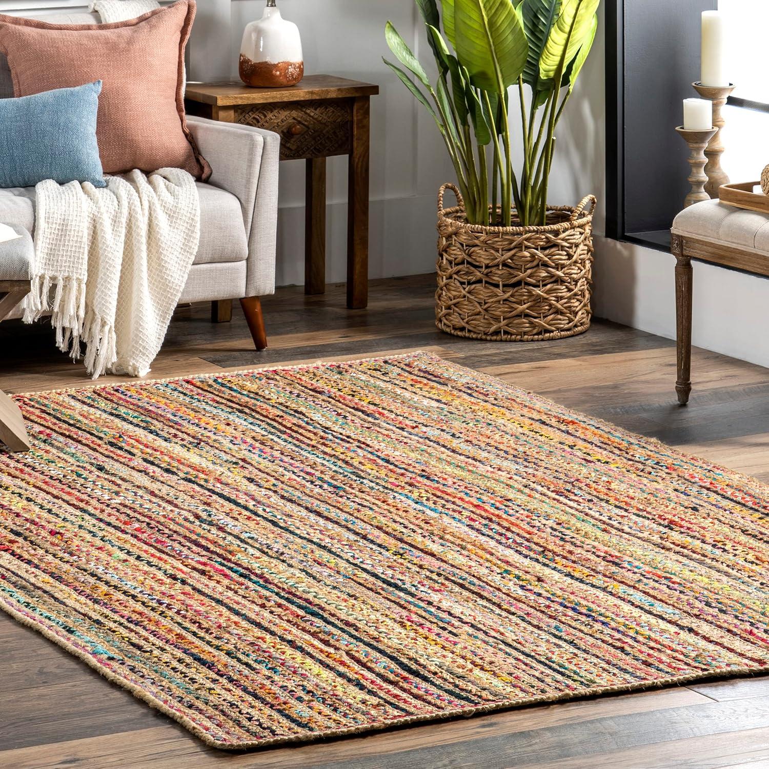 nuLOOM Aleen Bohemian Cotton/Jute Area Rug