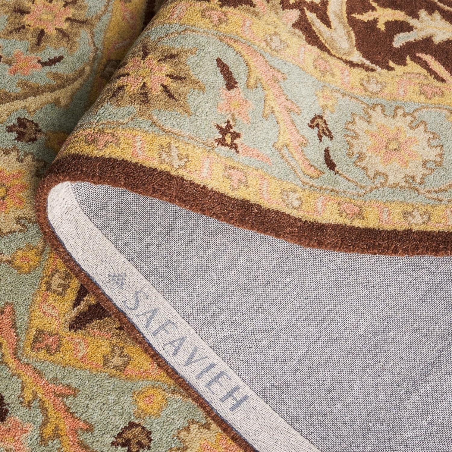 Antiquity AT14 Hand Tufted Indoor Area Rug - Brown/Green - 3'6" Round - Safavieh