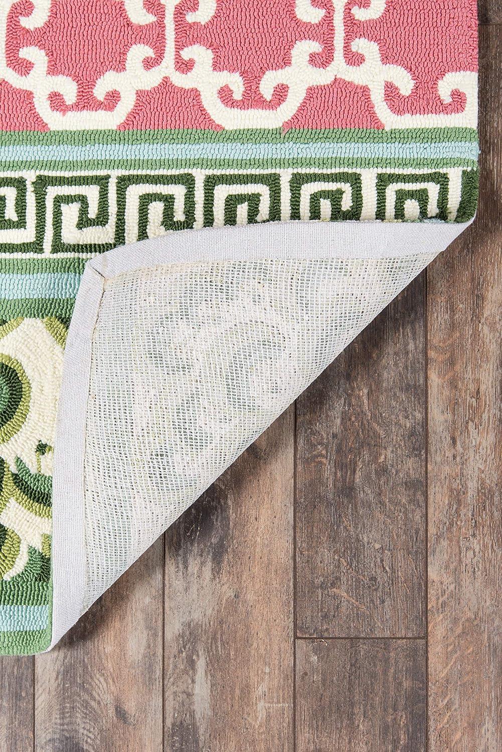 Madcap Cottage Under A Loggia Montserrat Area, Indoor Outdoor Rug, Pink, 8' X 10'