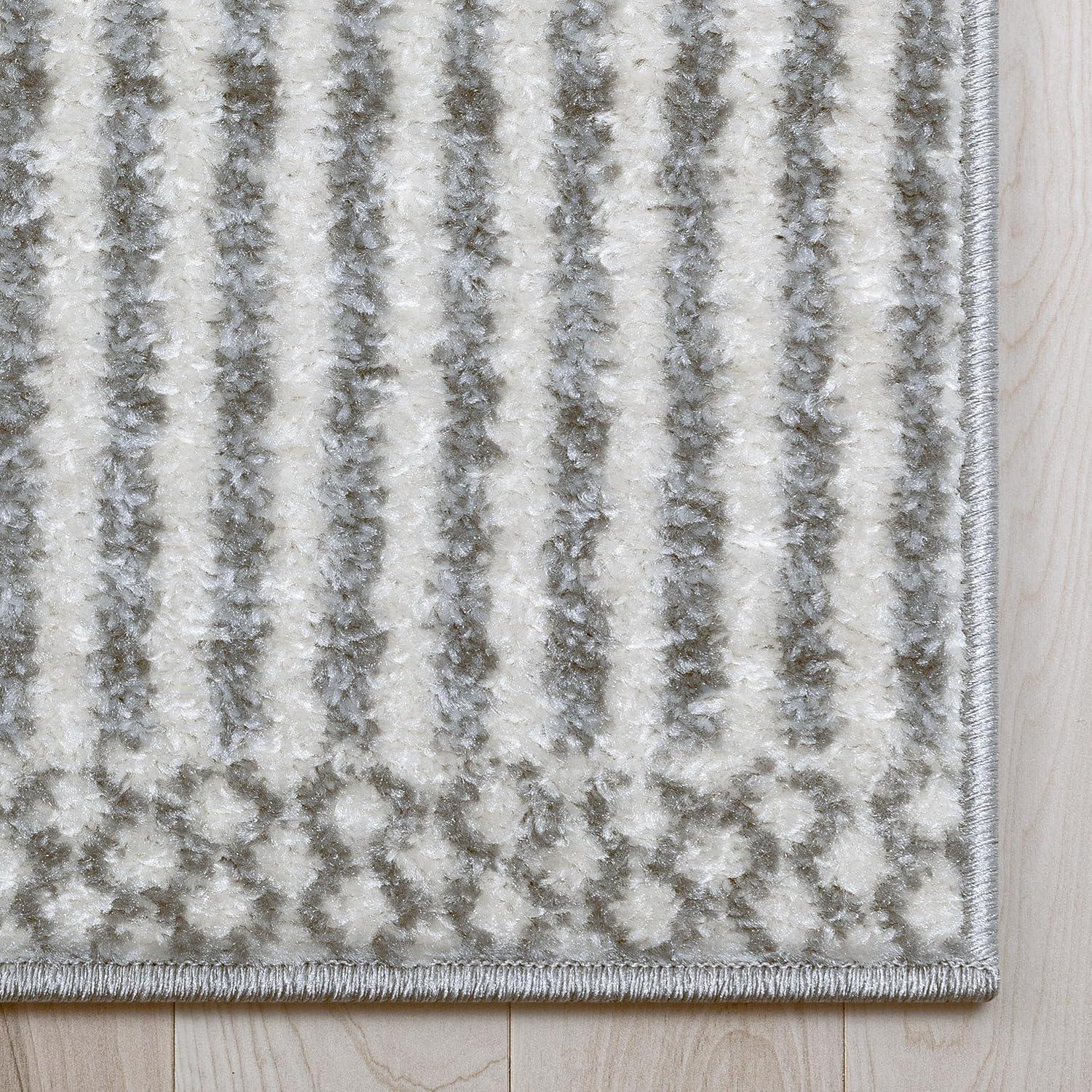 Marcone Briar Tribal Geometric Abstract Light Blue Looped Pile Rug