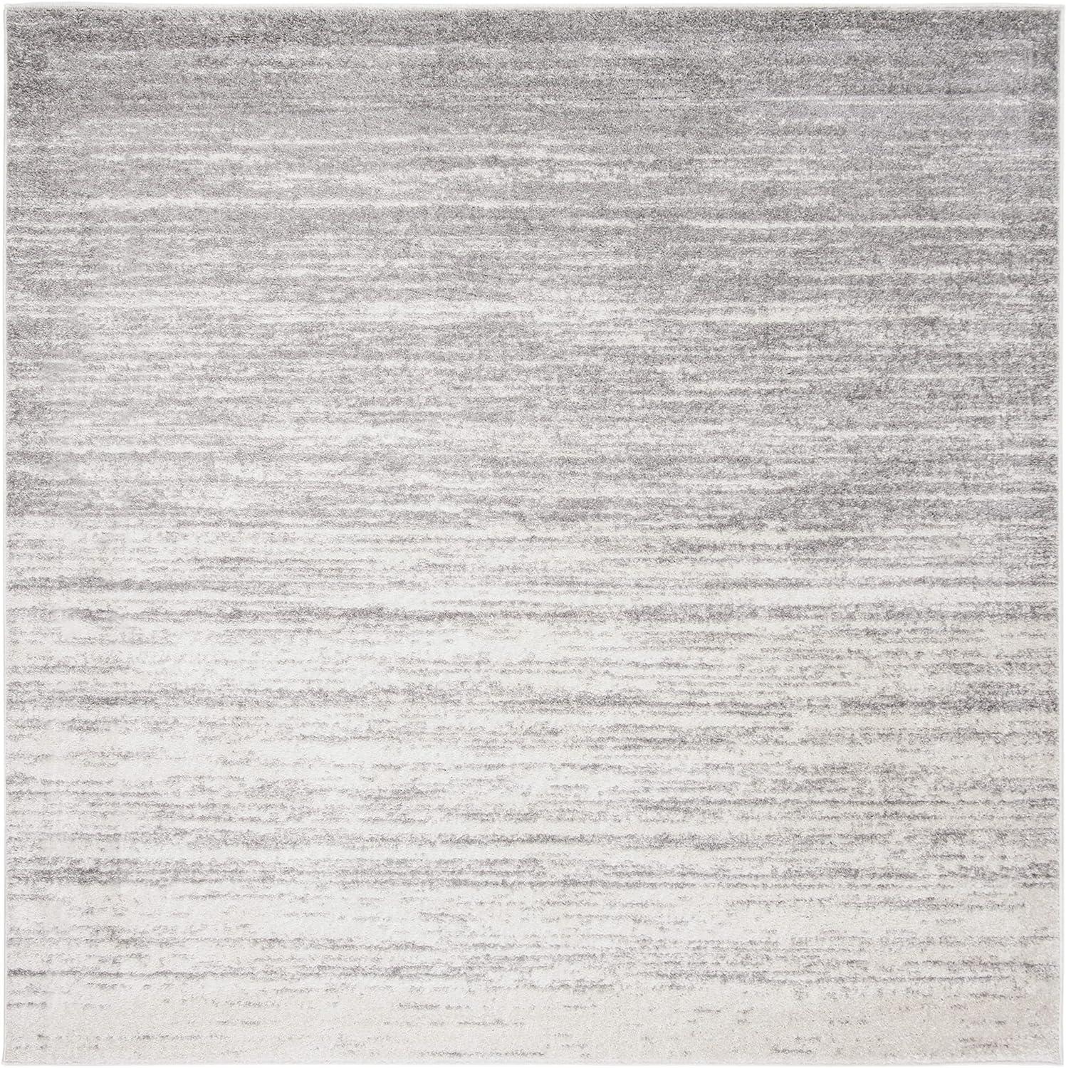 SAFAVIEH Adirondack Esmond Abstract Area Rug, Ivory/Silver, 11' x 11' Square