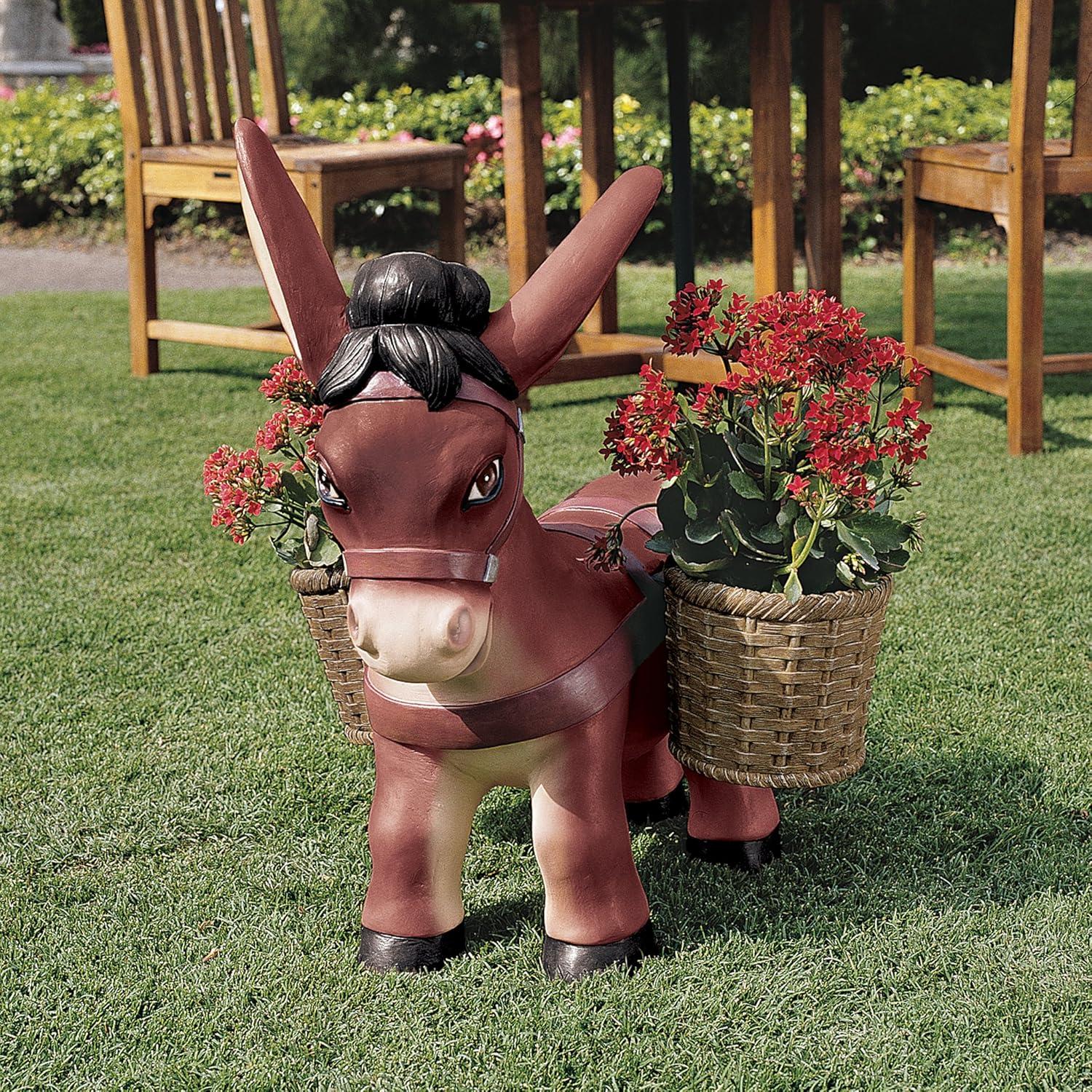 Pancho the Burro Donkey Statue Planter