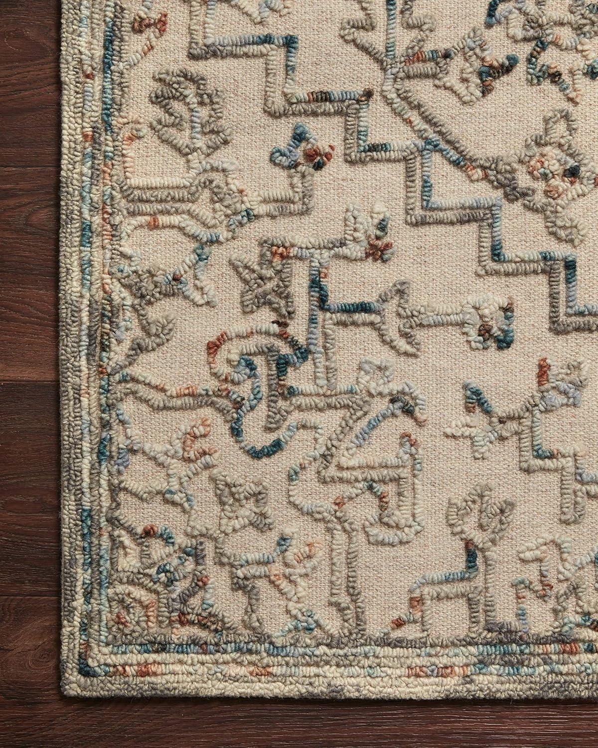 Loloi II Halle Collection HAE-01 Grey/Ocean 3'-6" x 5'-6" Accent Rug