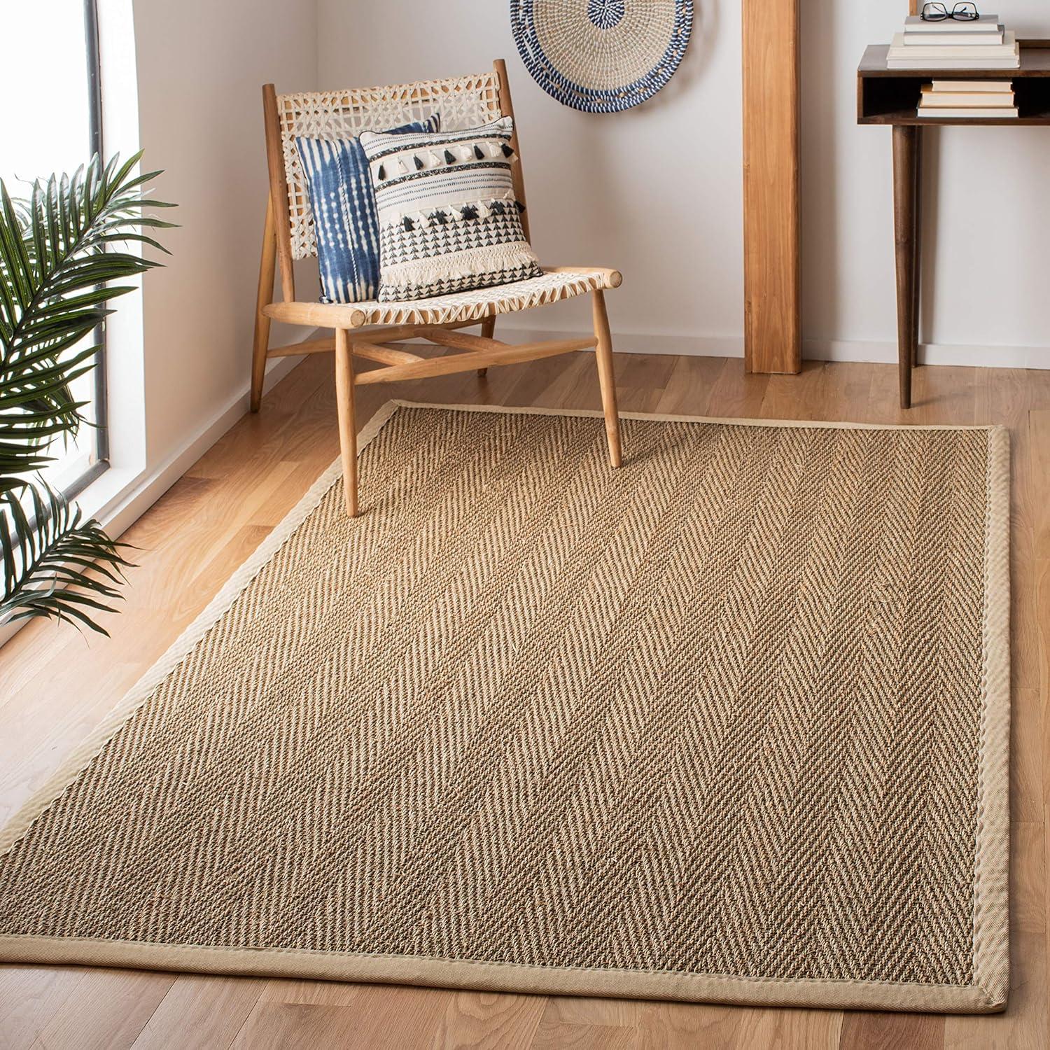 Deschamps Natural Fiber Seagrass Solid Color Rug