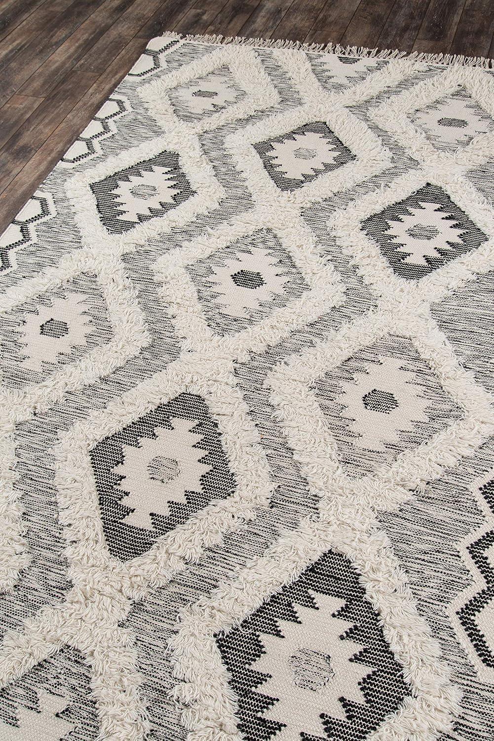 Momeni Indio Sierra Geometric Contemporary Area Rugs, Gray