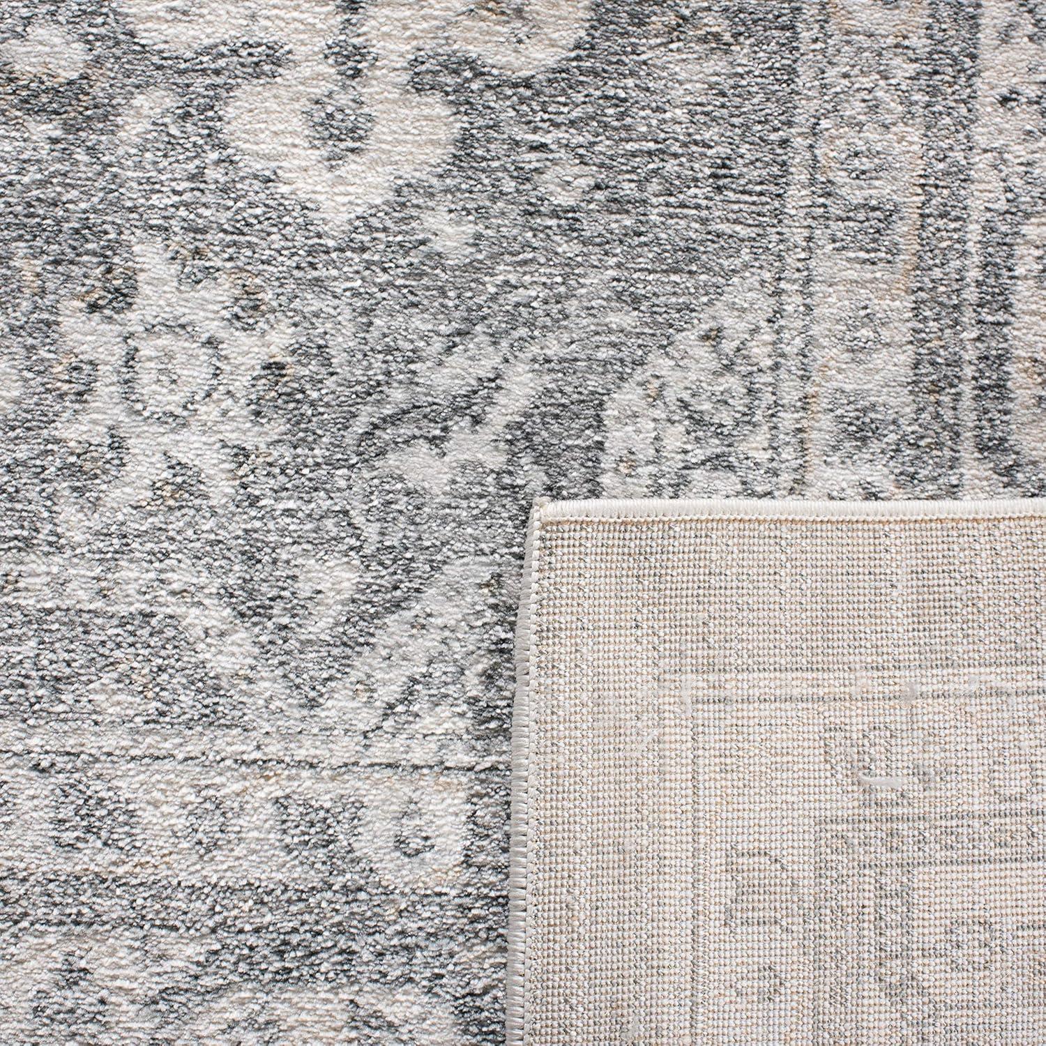 Isabella ISA916 Power Loomed Area Rug - Grey/Cream - 6'7"x6'7" - Safavieh.