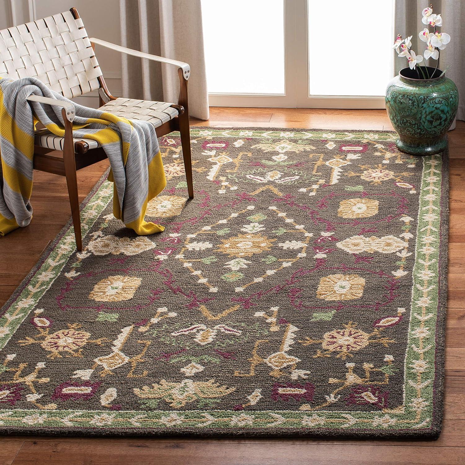 Roslyn ROS535 Hand Tufted Area Rug - Sage/Ivory - 6'x9' - Safavieh.