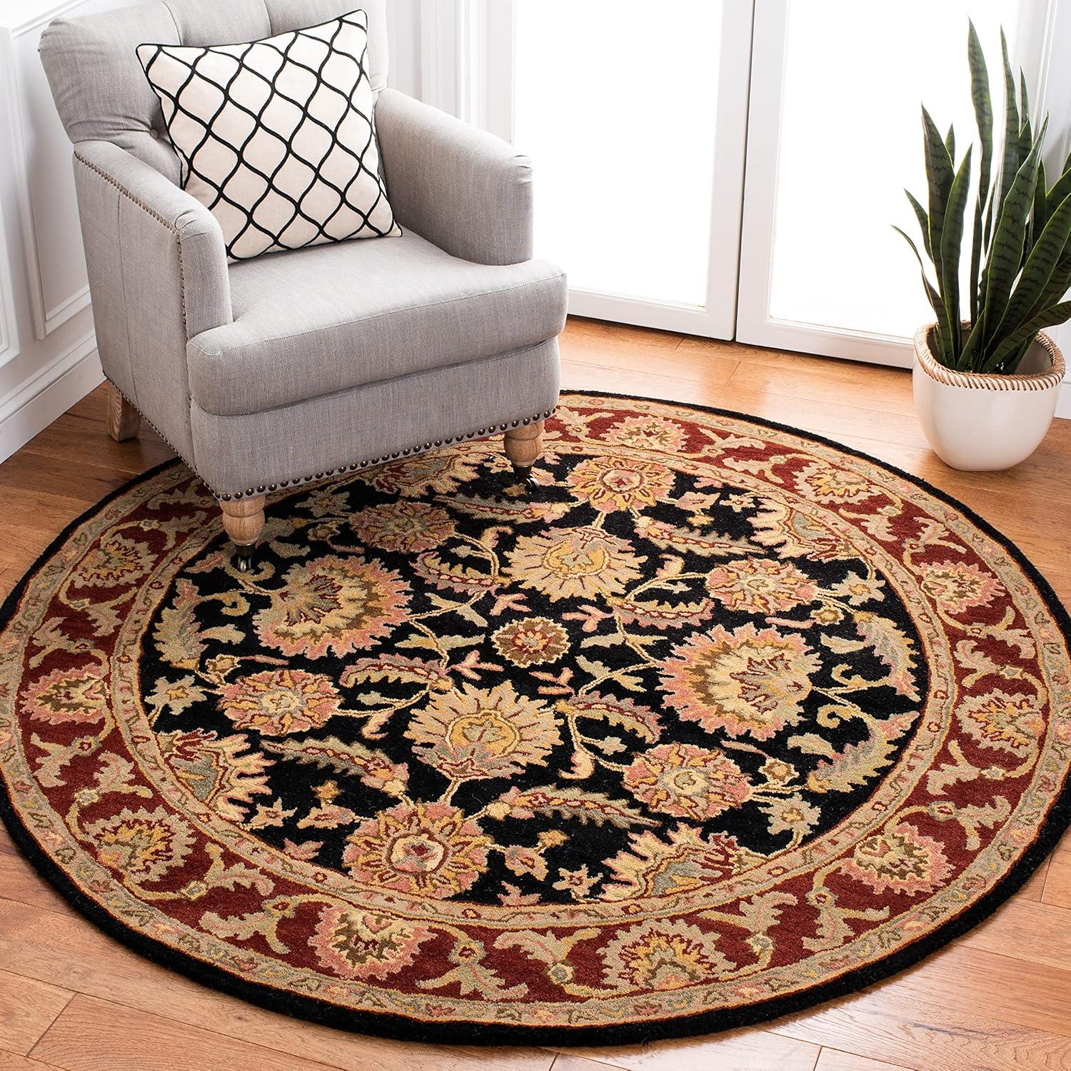 Classic CL359 Hand Tufted Area Rug - Navy/Red - 5'x8' - Safavieh.