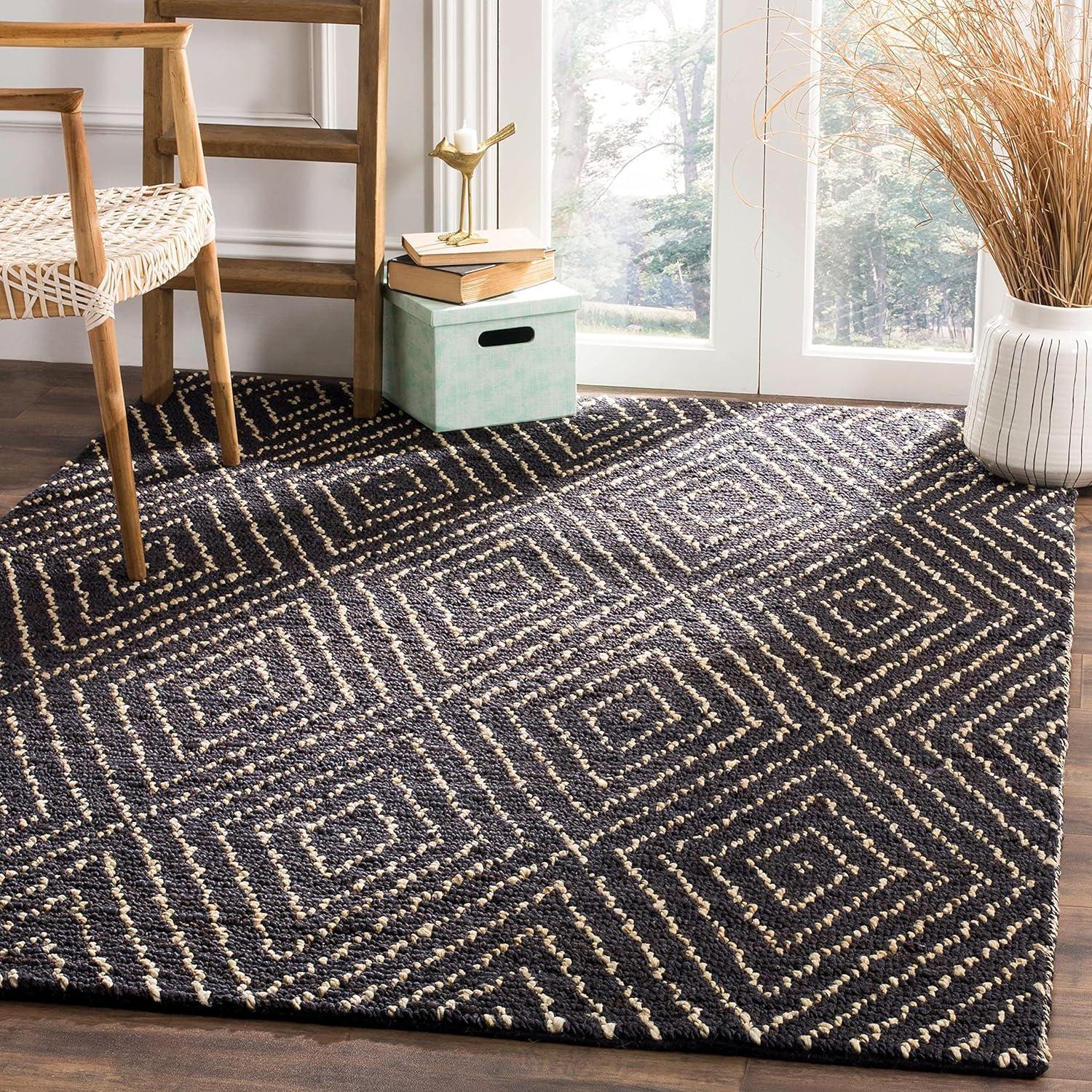 Wilmore Handwoven Flatweave Black Area Rug