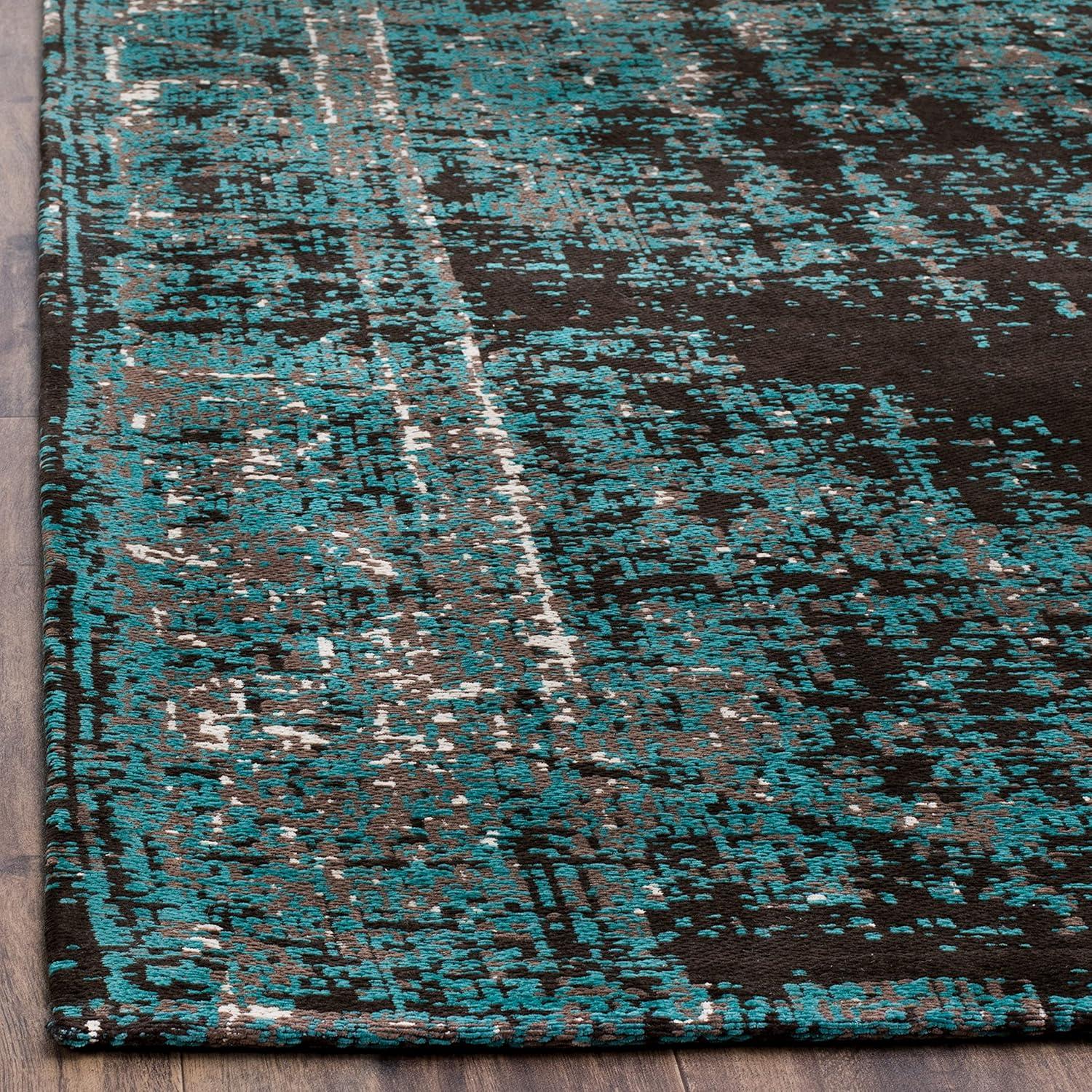 SAFAVIEH Classic Vintage Rothesay Oriental Overdyed Area Rug, Teal/Brown, 9' x 12'