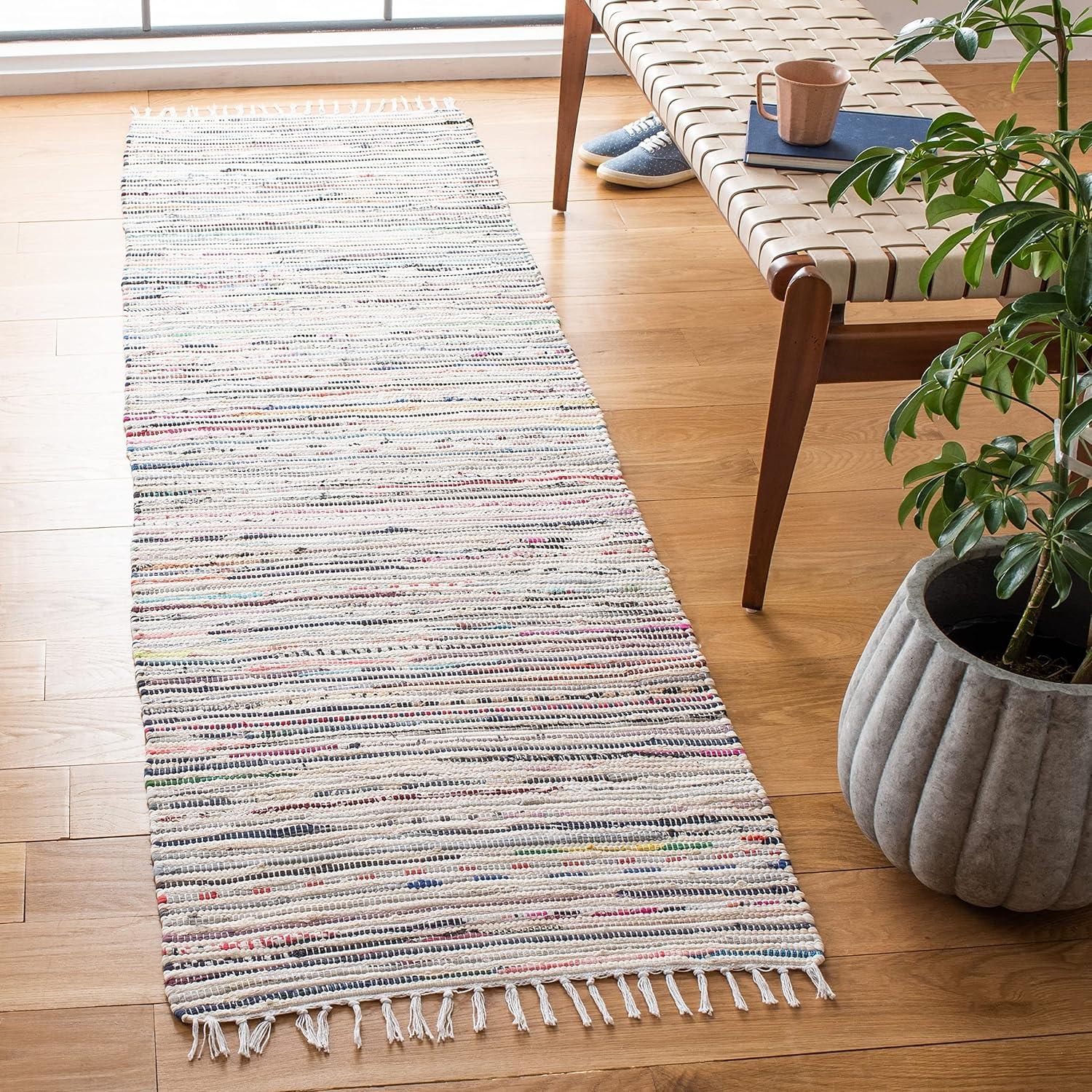 Rag Area Rug RAR125 Hand Woven Area Rug  - Safavieh