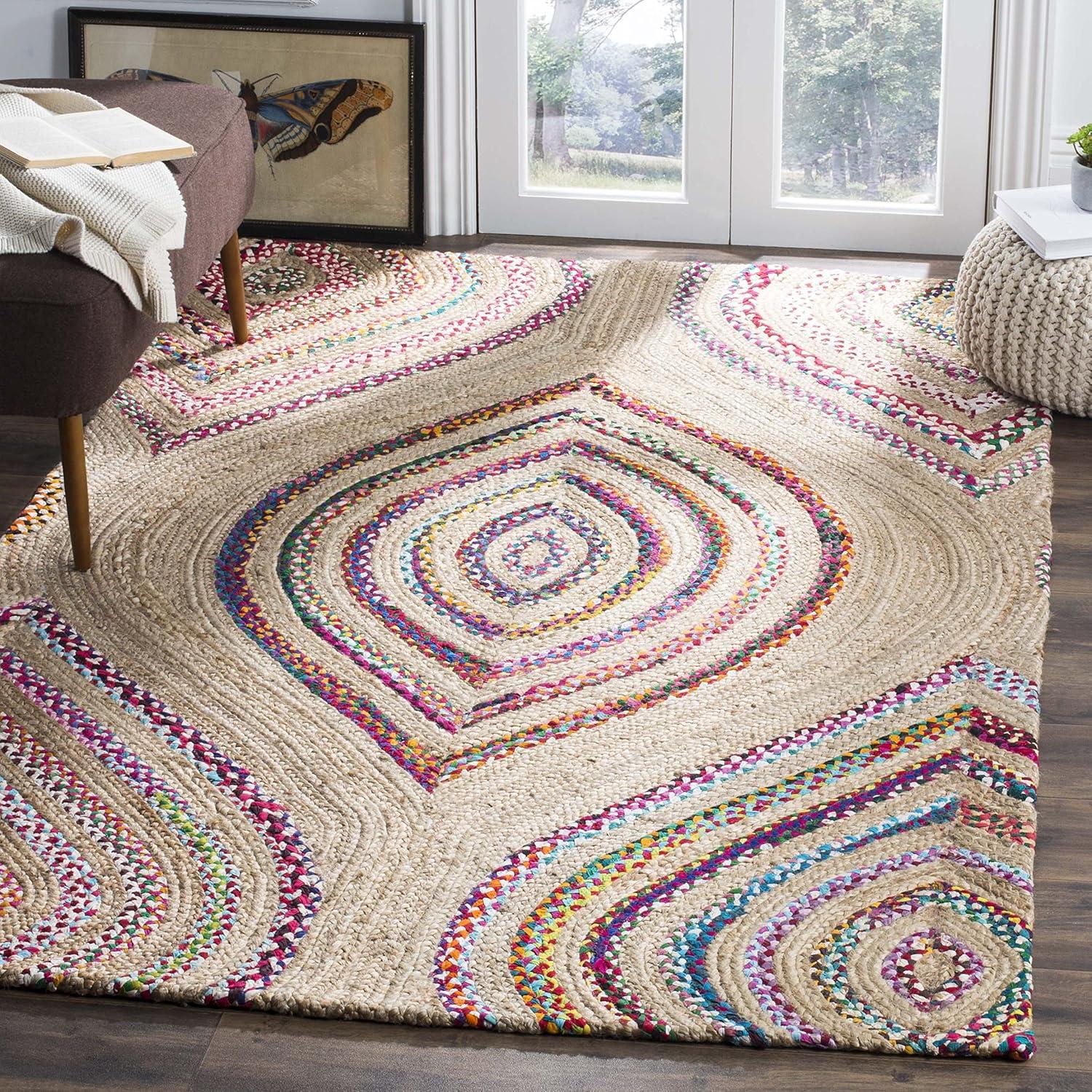 Cape Cod CAP605 Hand Woven Area Rug - Natural/Multi - 8'x10' - Safavieh.