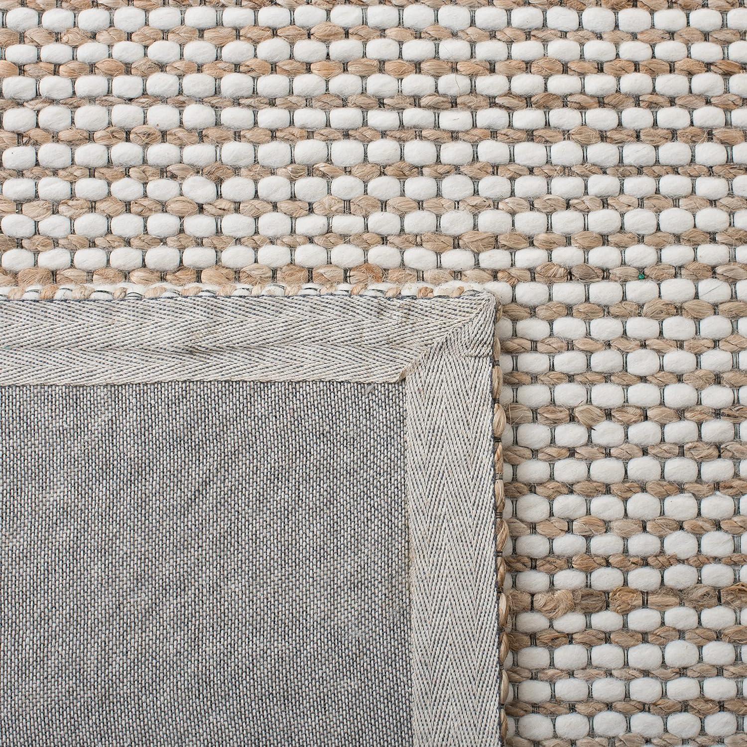 Natural Fiber NFB553 Hand Tufted Area Rug - Natural/Ivory - 4'x4' - Safavieh.