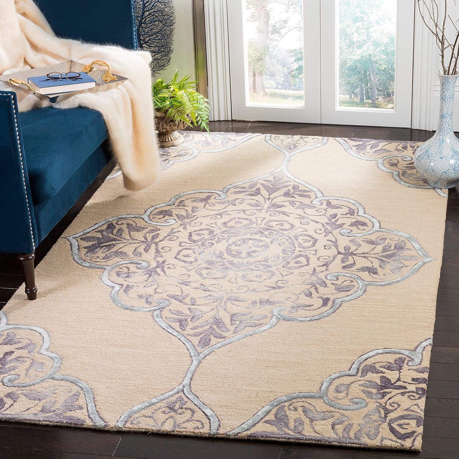 Dip Dye DDY510 Hand Tufted Indoor Accent Rug - Beige/Blue - 3'x5' - Safavieh
