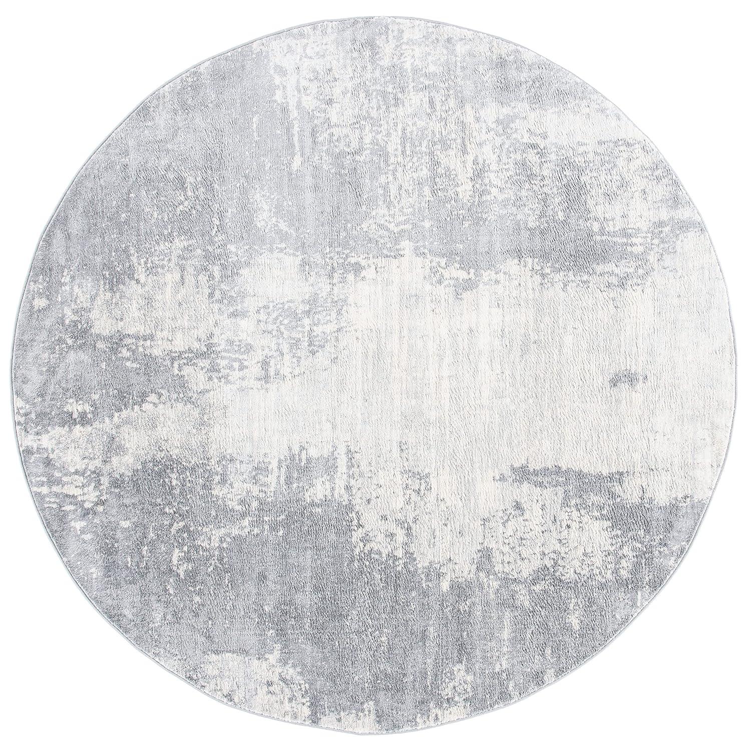 Steelside™ Adilene Abstract Light Gray/Ivory Area Rug