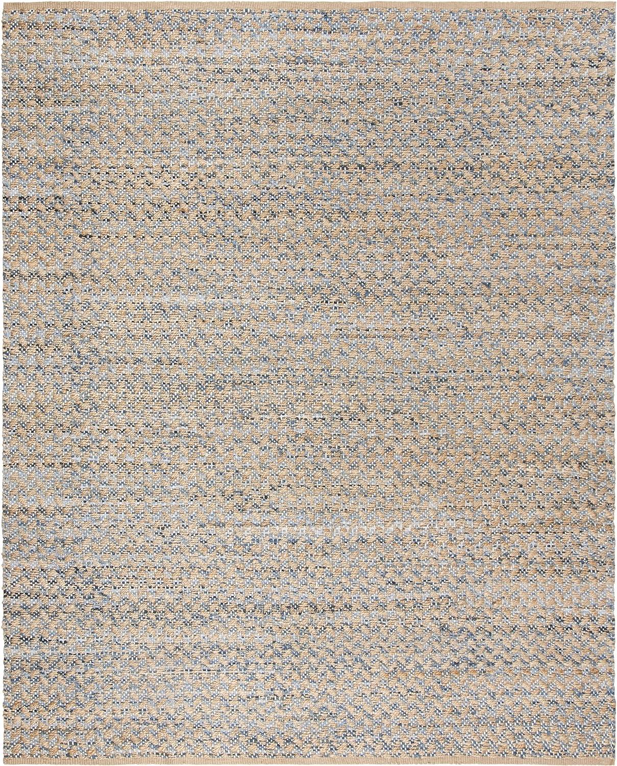 SAFAVIEH Cape Cod Phylliss Geometric Area Rug, Blue/Natural, 9' x 12'