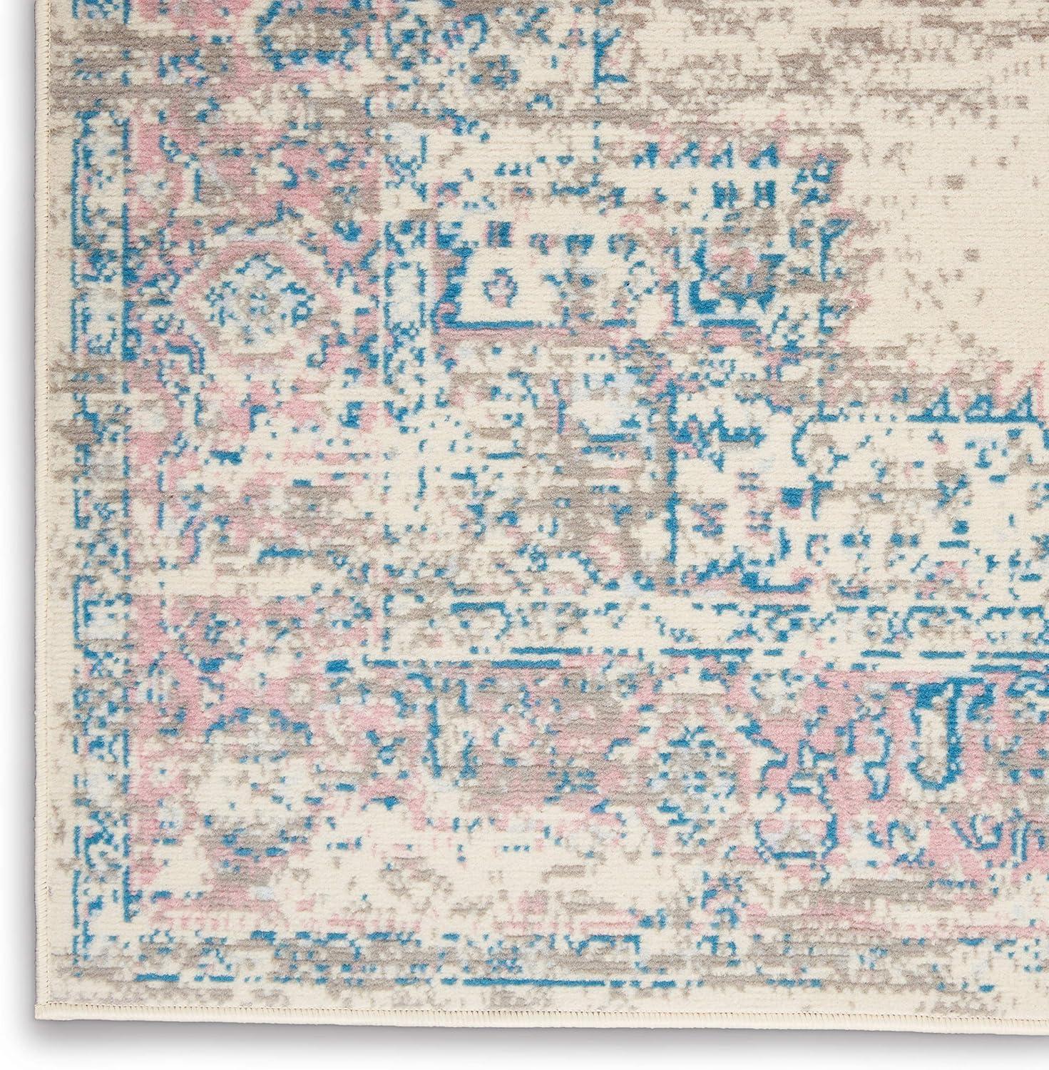 Nourison Grafix GRF14 Ivory/Pink Indoor Area Rug 6' x 9'
