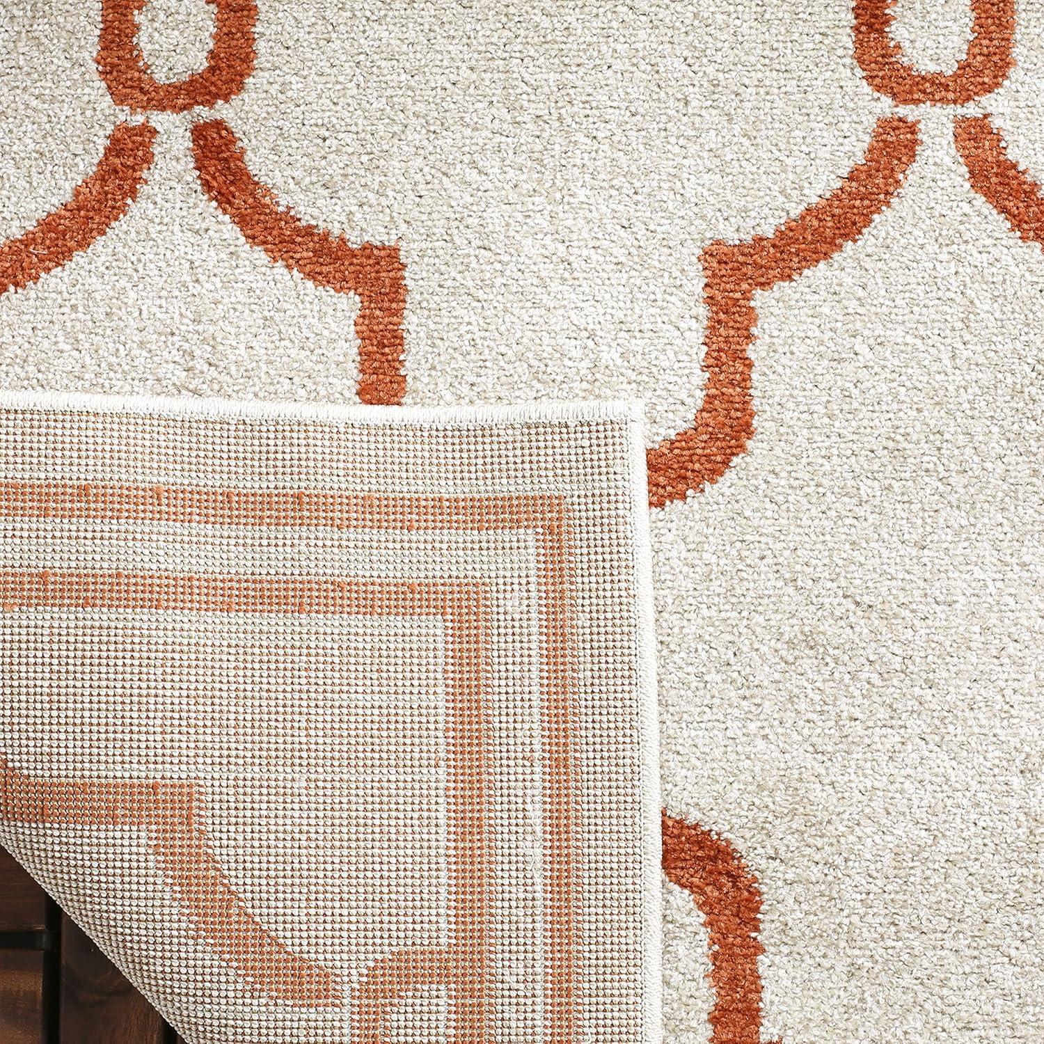 Amherst AMT414 Power Loomed Indoor Accent Rug - Beige/Orange - 3'x5' - Safavieh