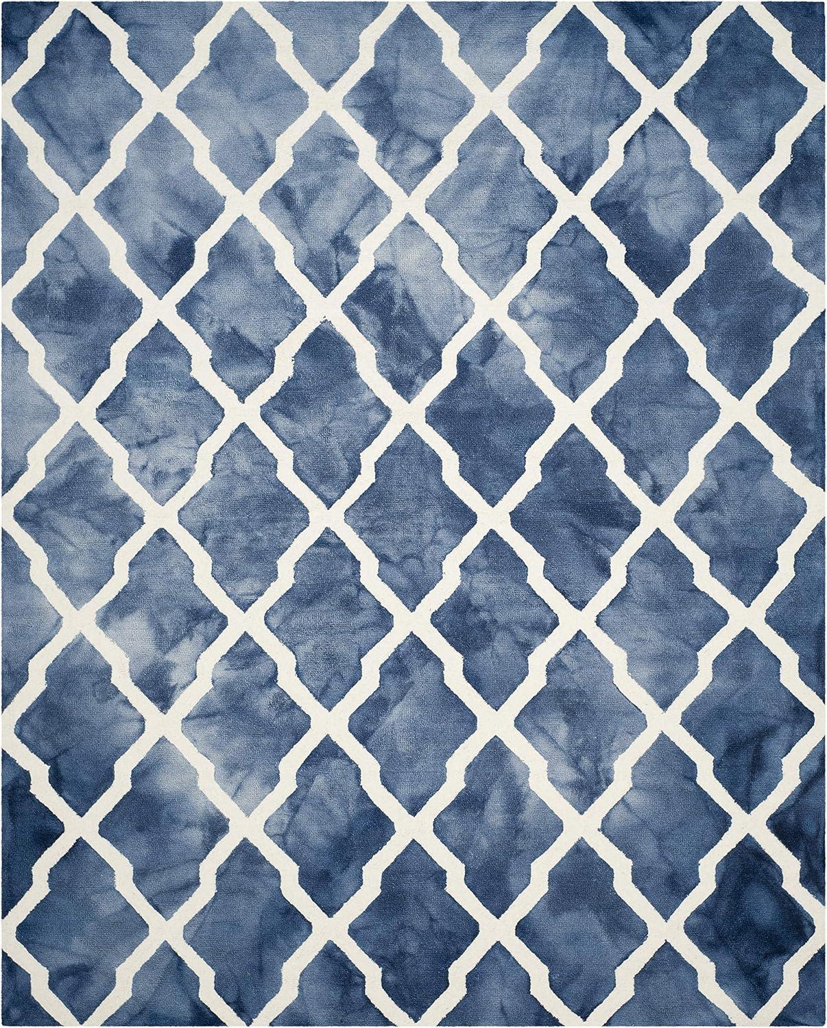 Dip Dye DDY540 Hand Tufted Indoor Area Rug - Navy/Ivory - 8'x10' - Safavieh