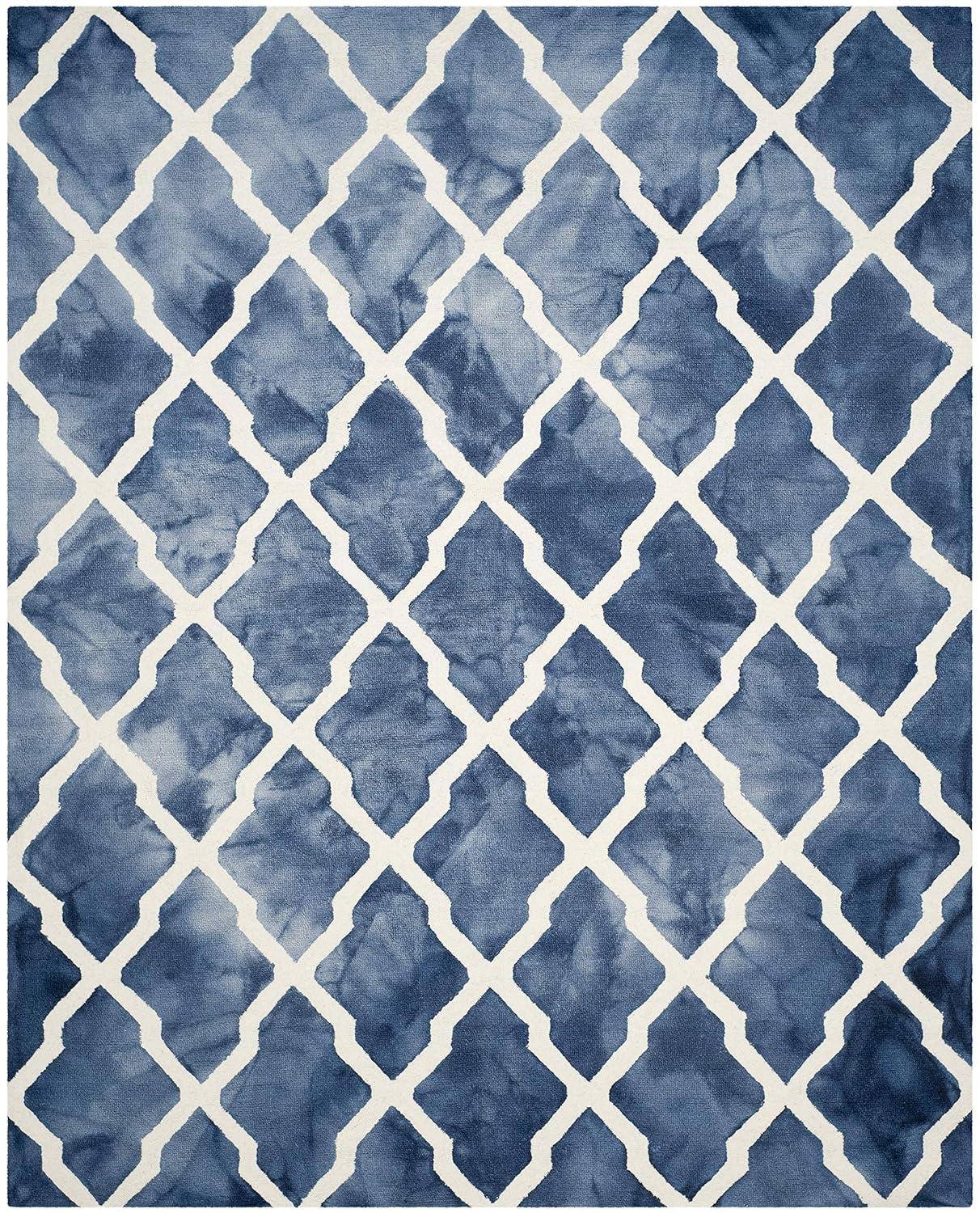 Dip Dye DDY540 Hand Tufted Indoor Area Rug - Navy/Ivory - 8'x10' - Safavieh