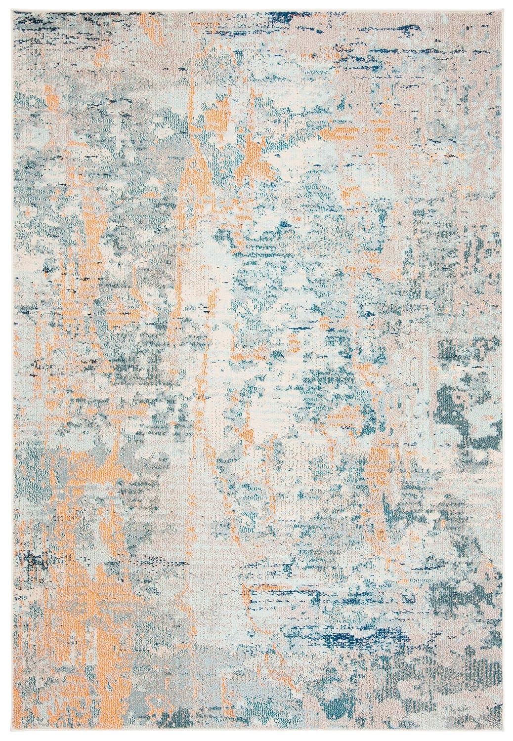 Madison MAD457 Power Loomed Indoor Area Rug - Light Blue/Beige - 5'3"x7'6" - Safavieh