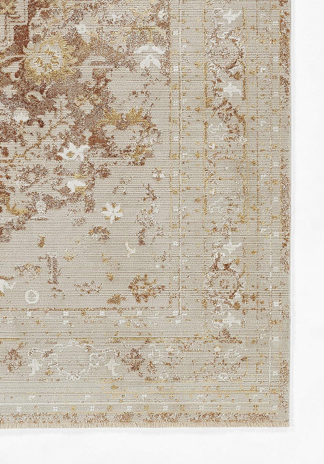 Momeni Cambridge Viscose and PES Medallion Charcoal Area Rug 2'2" X 3'11"