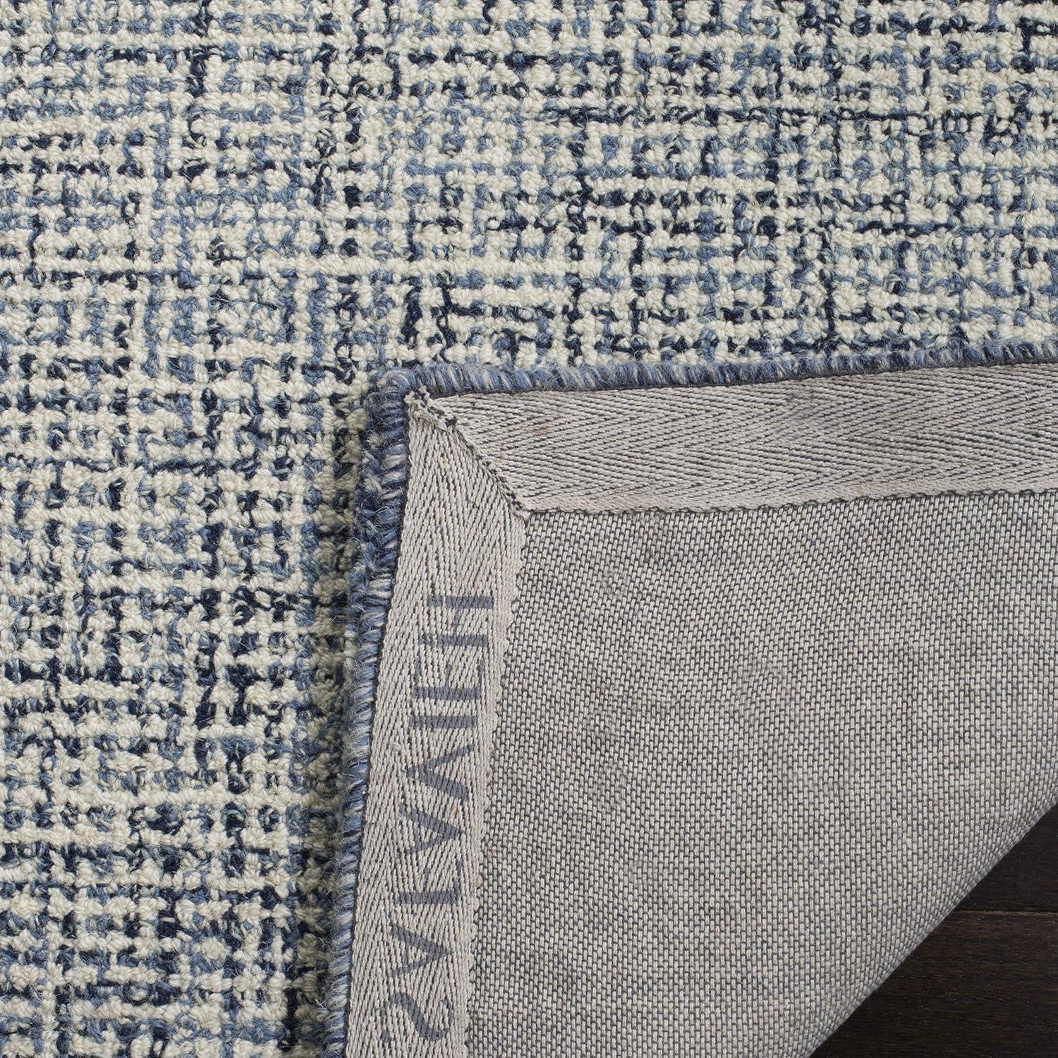 Abstract ABT220 Handmade Indoor Area Rug - Navy/Ivory - 4'x6' - Safavieh