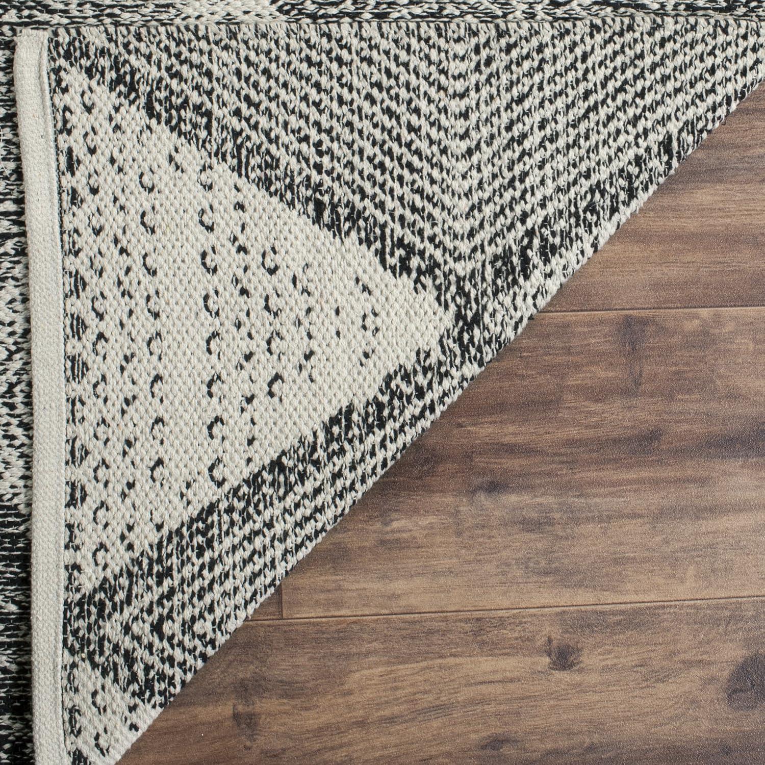 Montauk MTK822 Hand Woven Indoor Area Rug - Black - 4'x6' - Safavieh.