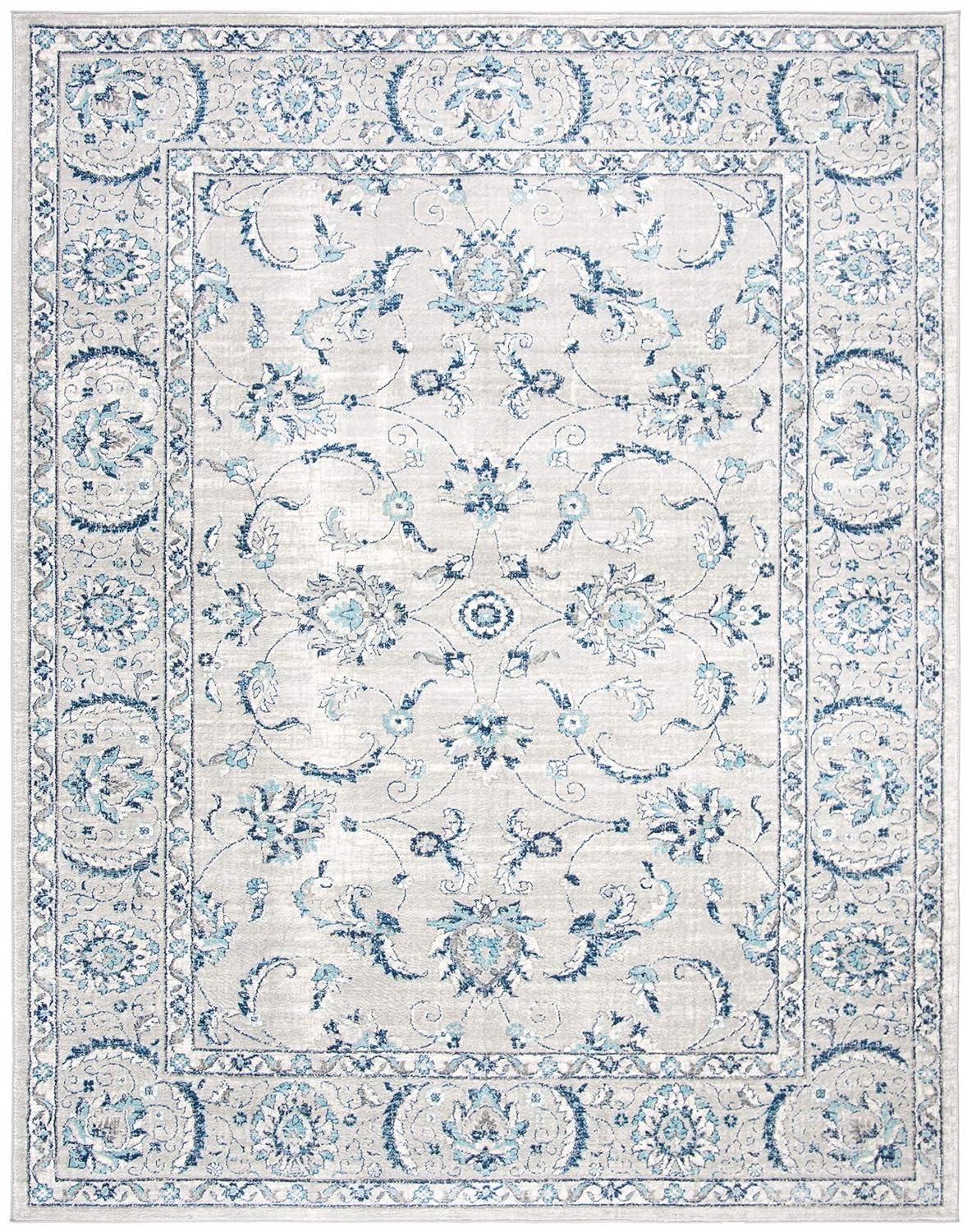 Brentwood BNT854 Power Loomed Indoor Area Rug - Light Grey/Blue - 9'x12' - Safavieh