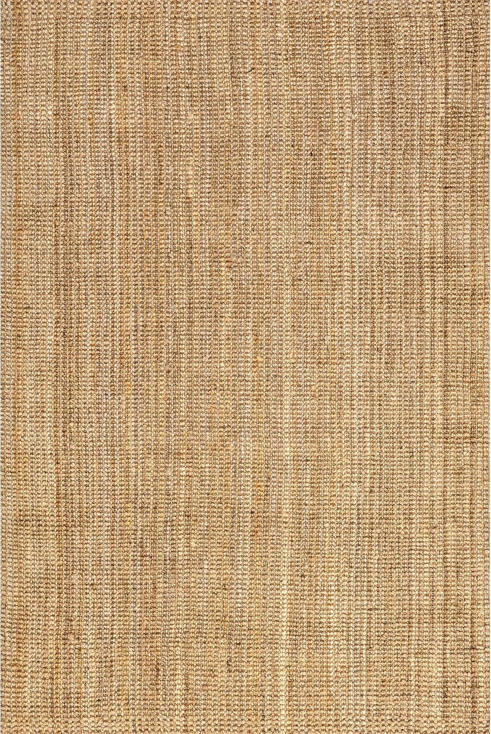 nuLOOM Ashli Solid Farmhouse Jute Area Rug