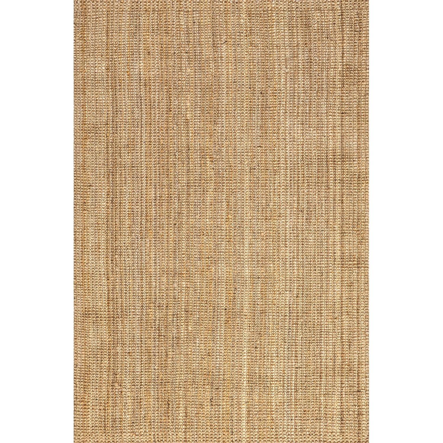 Nuloom Ashli Solid 6x9 Jute Indoor Area Rug for Dining Room Rug Neutral Rug Living Room Rug Kitchen, Natural
