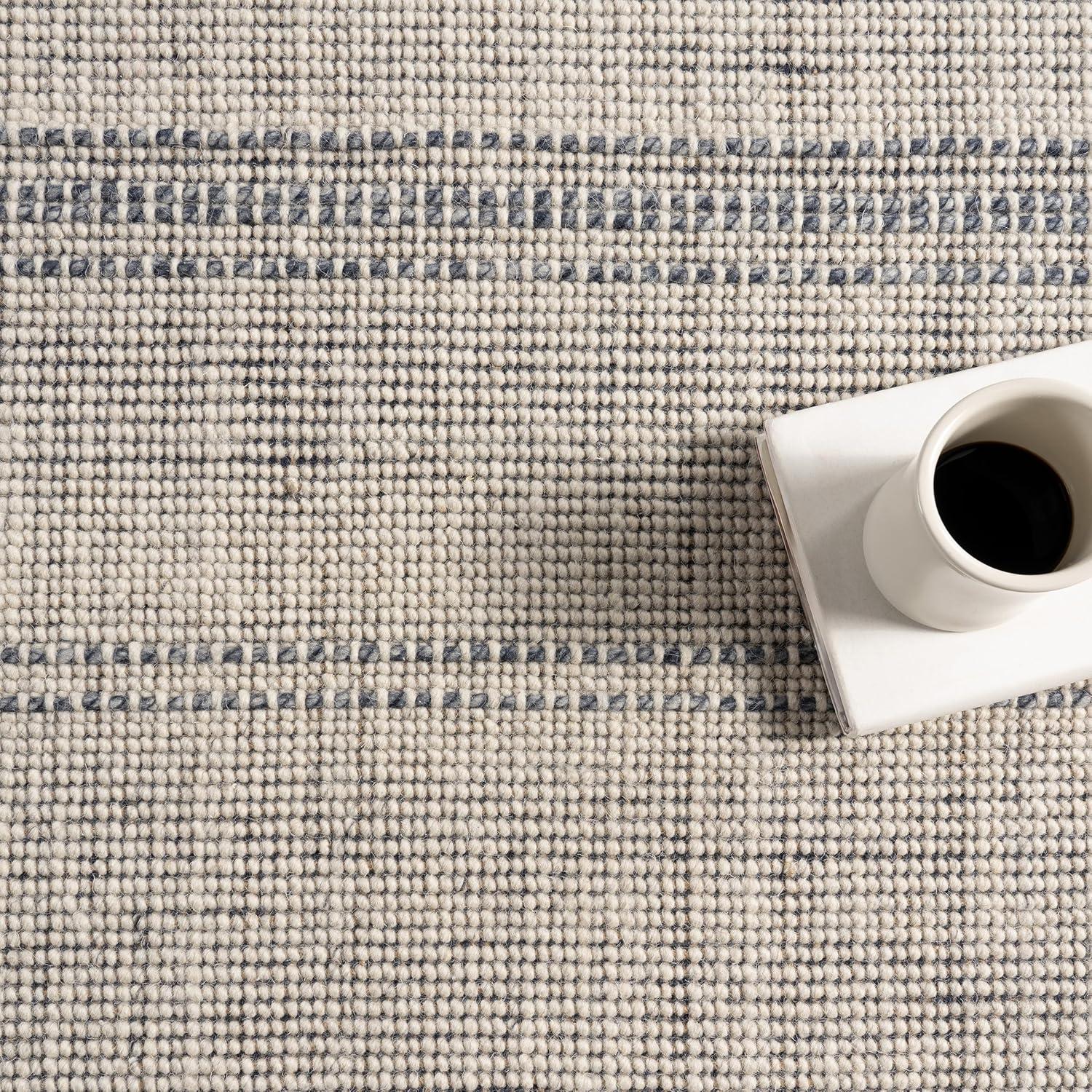 Nuloom Garnet Striped Wool Indoor Area Rug, 5' x 8', Beige