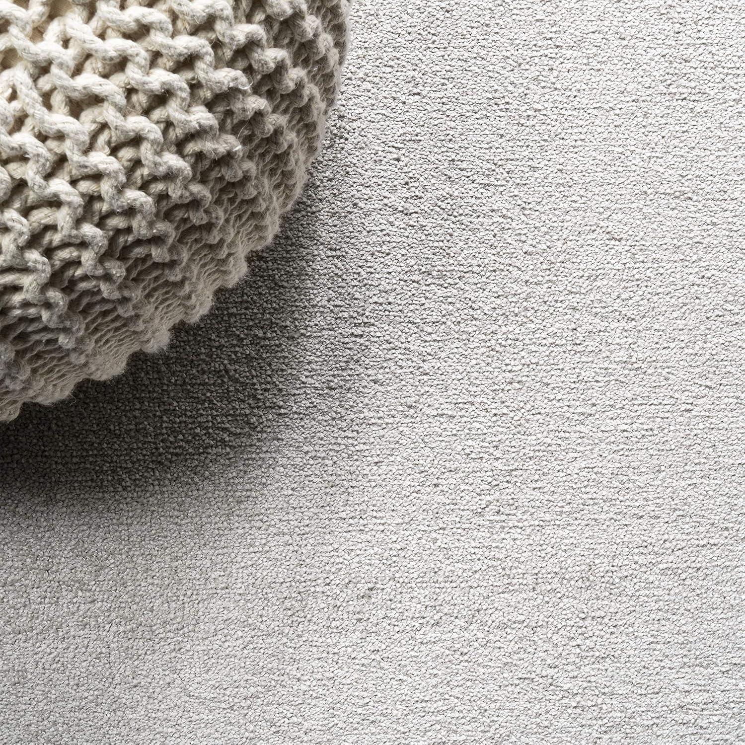 5'x5' Haze Solid Low-Pile, Ivory - JONATHAN Y