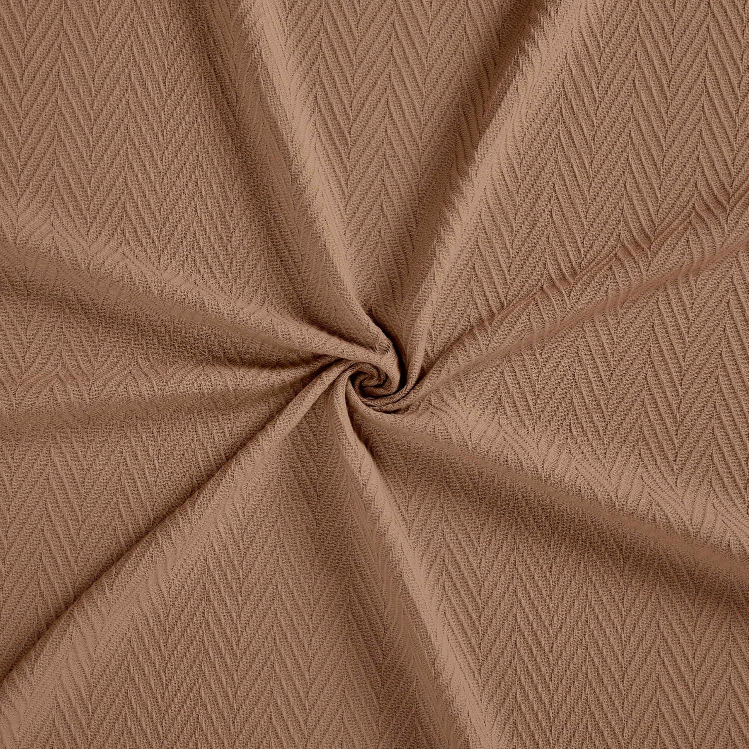 Superior Dobbyweave Knit Cotton Blanket, All Season Breathable Bed Blanket, King 90" x 108", Taupe