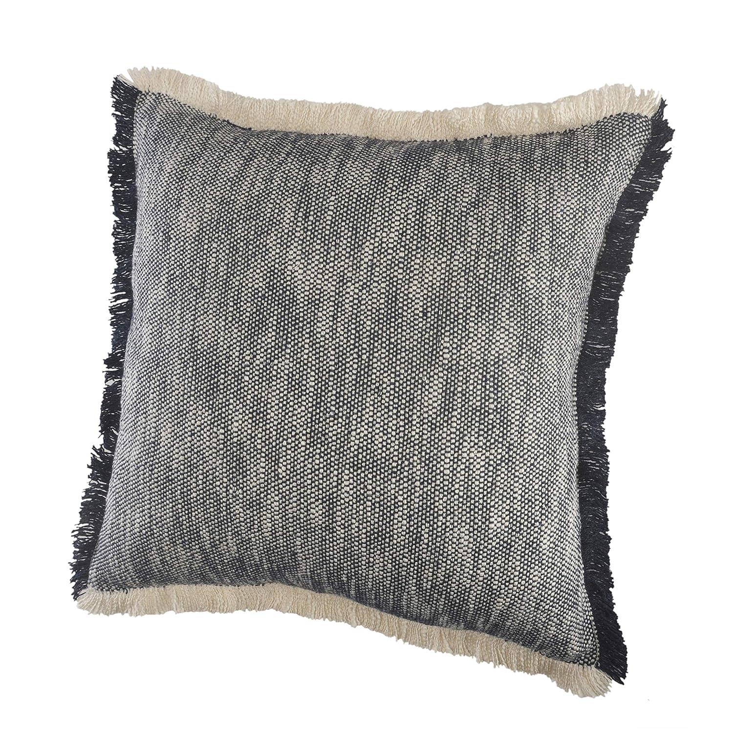 Rajani Home Jessei Fringed Cotton Throw Pillow