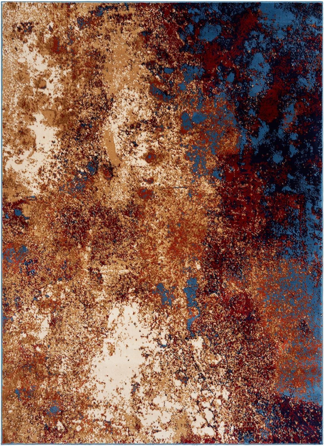 Luxe Weavers Modern Splatter Abstract Area Rug