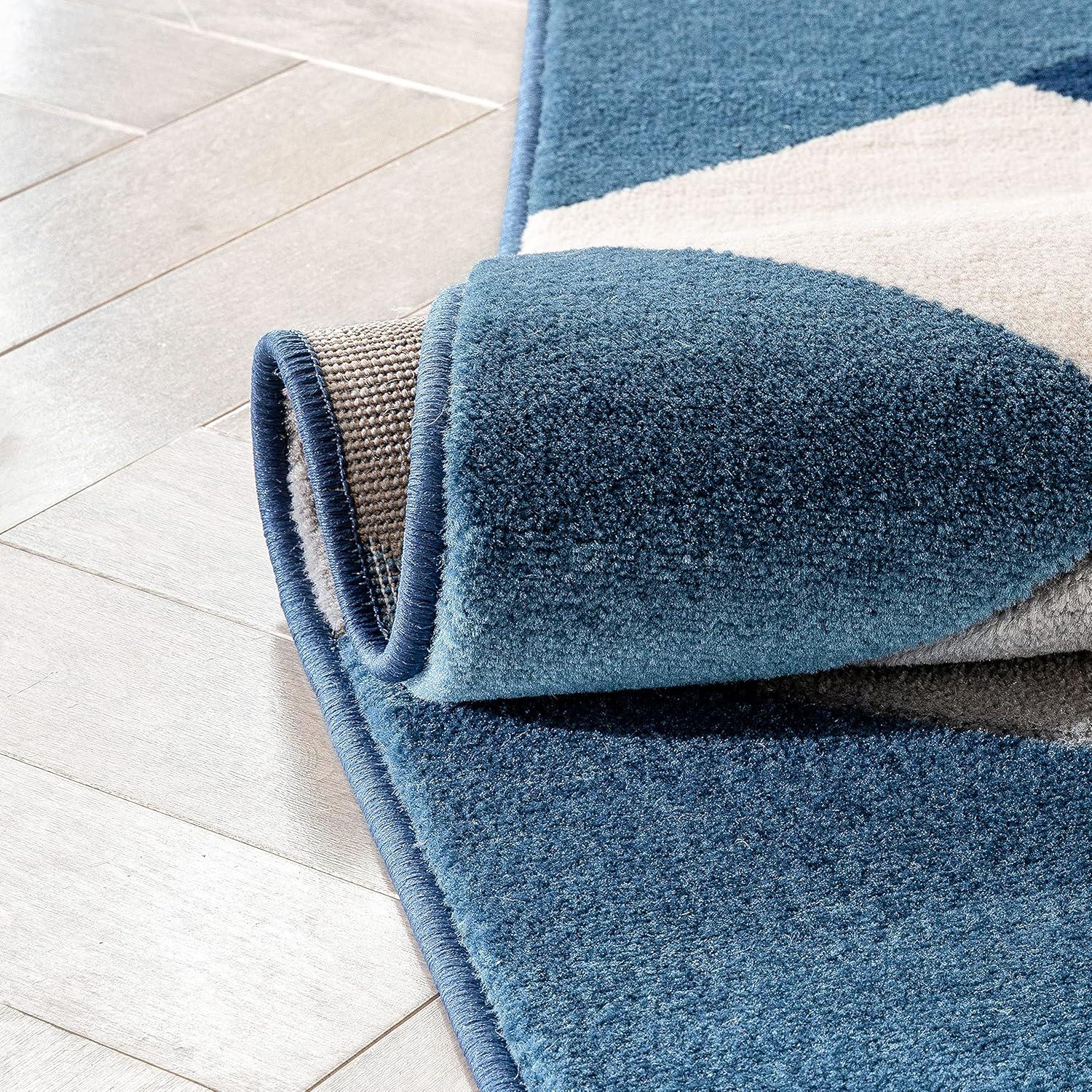 Markovich Gold Modern Geometric Stripes 3D Textured Rug
